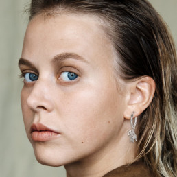 Widder Ohrring, Anhänger groß, 925er Silber 5 Widder Ohrring klein mit Sternzeichen Anhänge groß, Silber