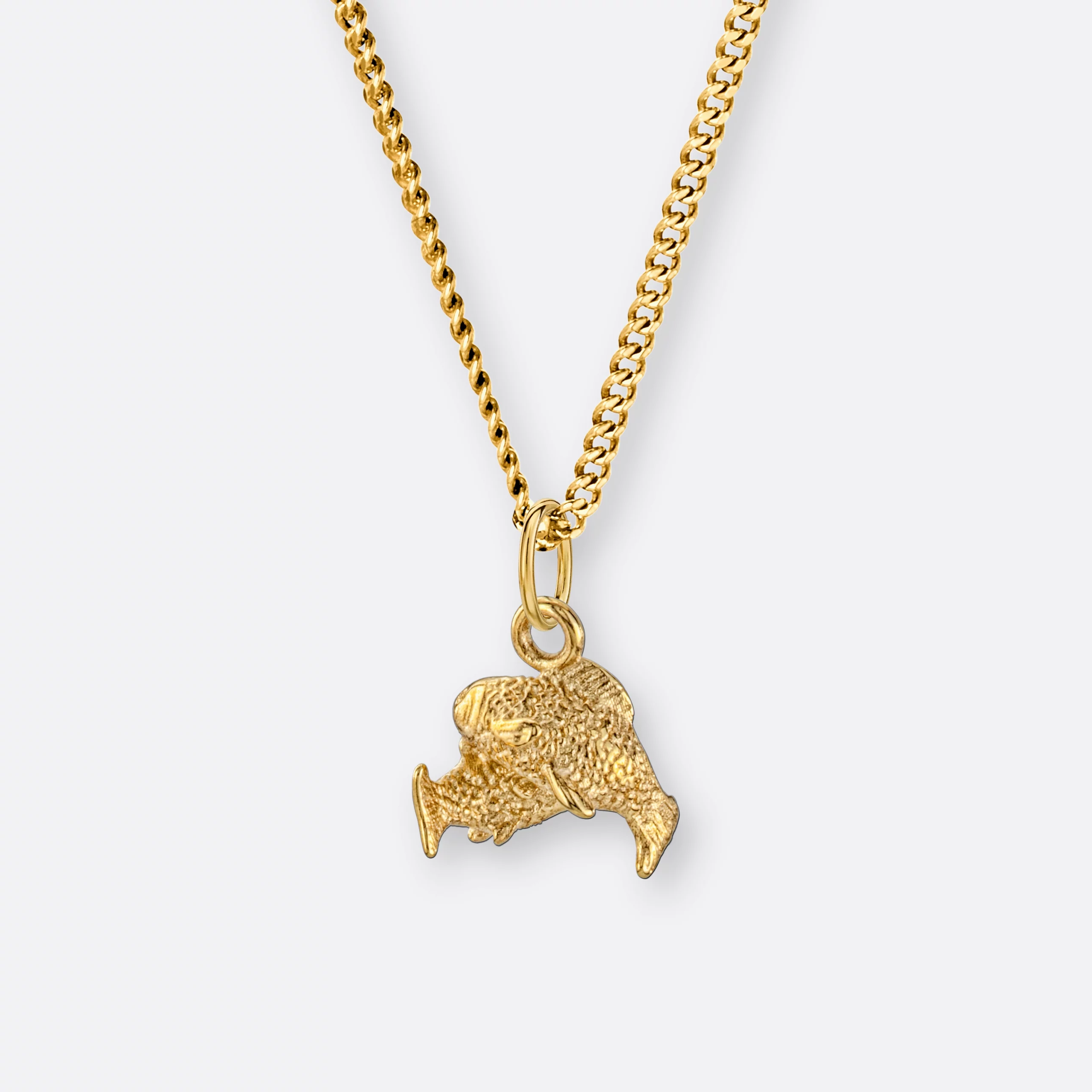 Fische Sternzeichenkette, Anhänger klein, 585er Gold 2 Fische Sternzeichenkette mit Sternzeichen Anhänger klein, Gold, Seite