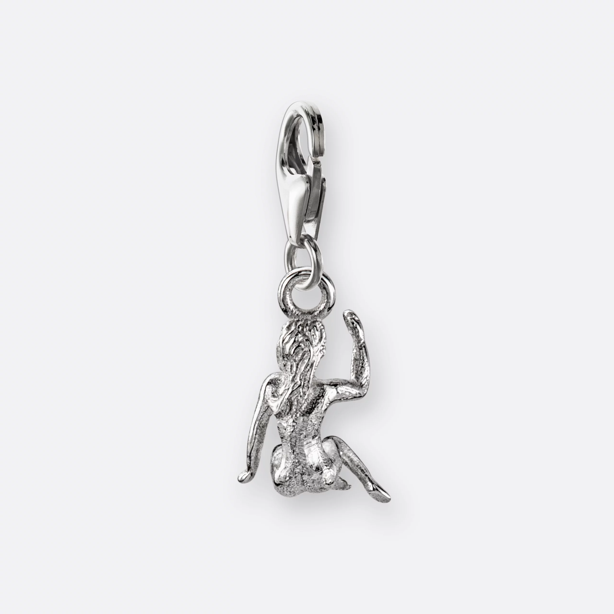 Jungfrau Charm, Anhänger klein, 925er Silber 2 Jungfrau Charm mit Sternzeichen-Anhänger klein, Silber, Hinten