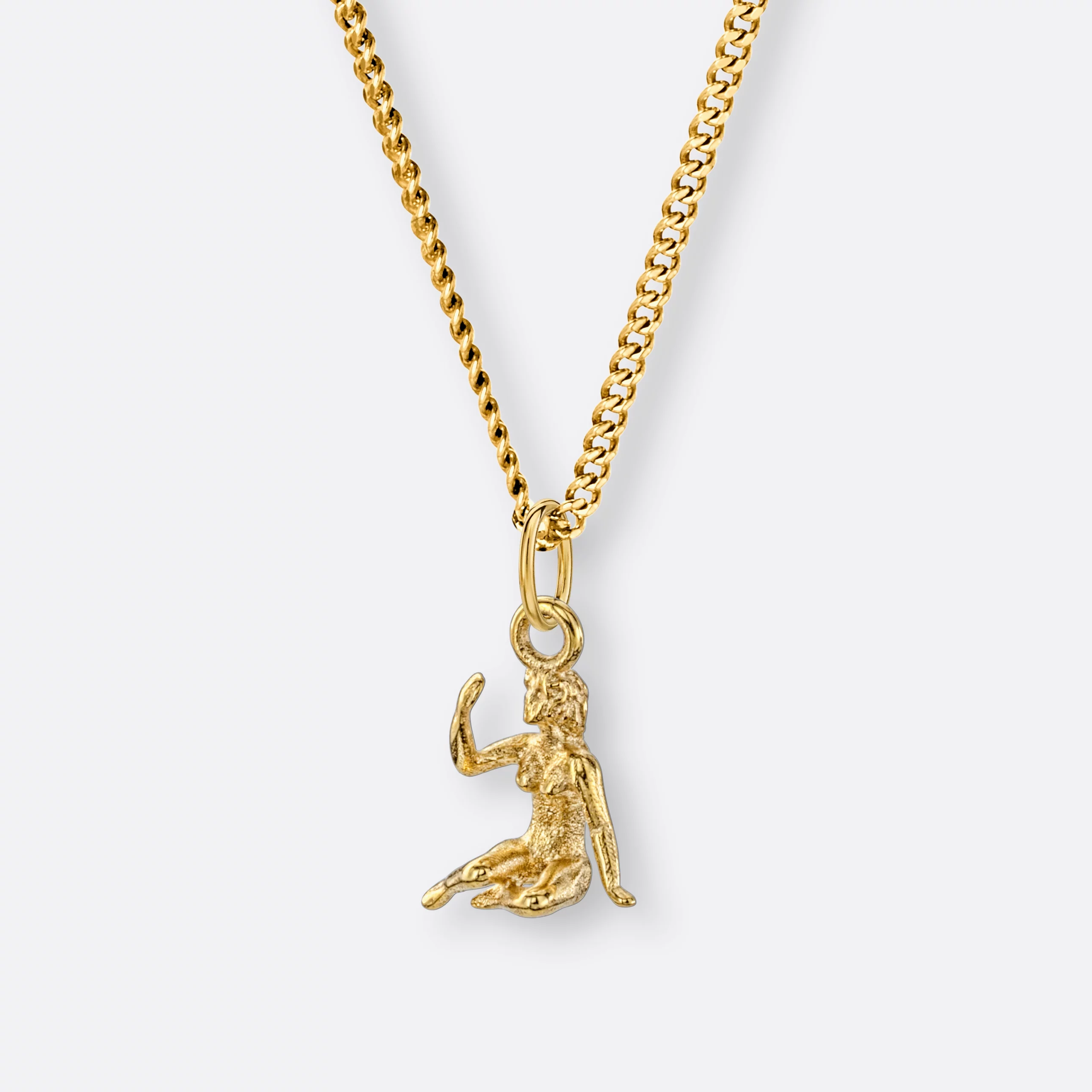 Jungfrau Sternzeichenkette, Anhänger klein, 585er Gold 14 Jungfrau Sternzeichen-Kette mit Anhänger klein, Gold, Vorne