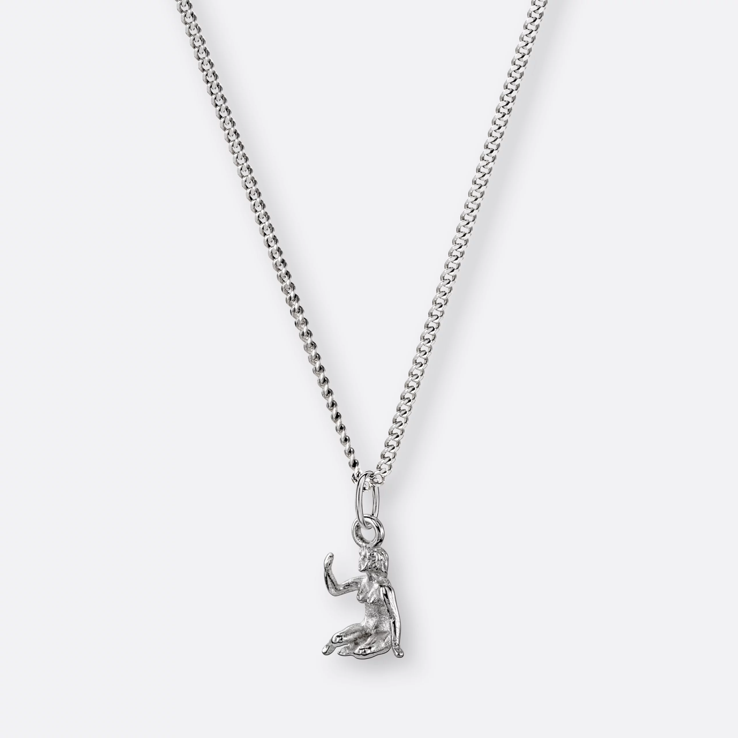 Jungfrau Kette, Anhänger klein, 925er Silber 4 Jungfrau Sternzeichen-Kette mit Anhänger klein, Silber, Seite