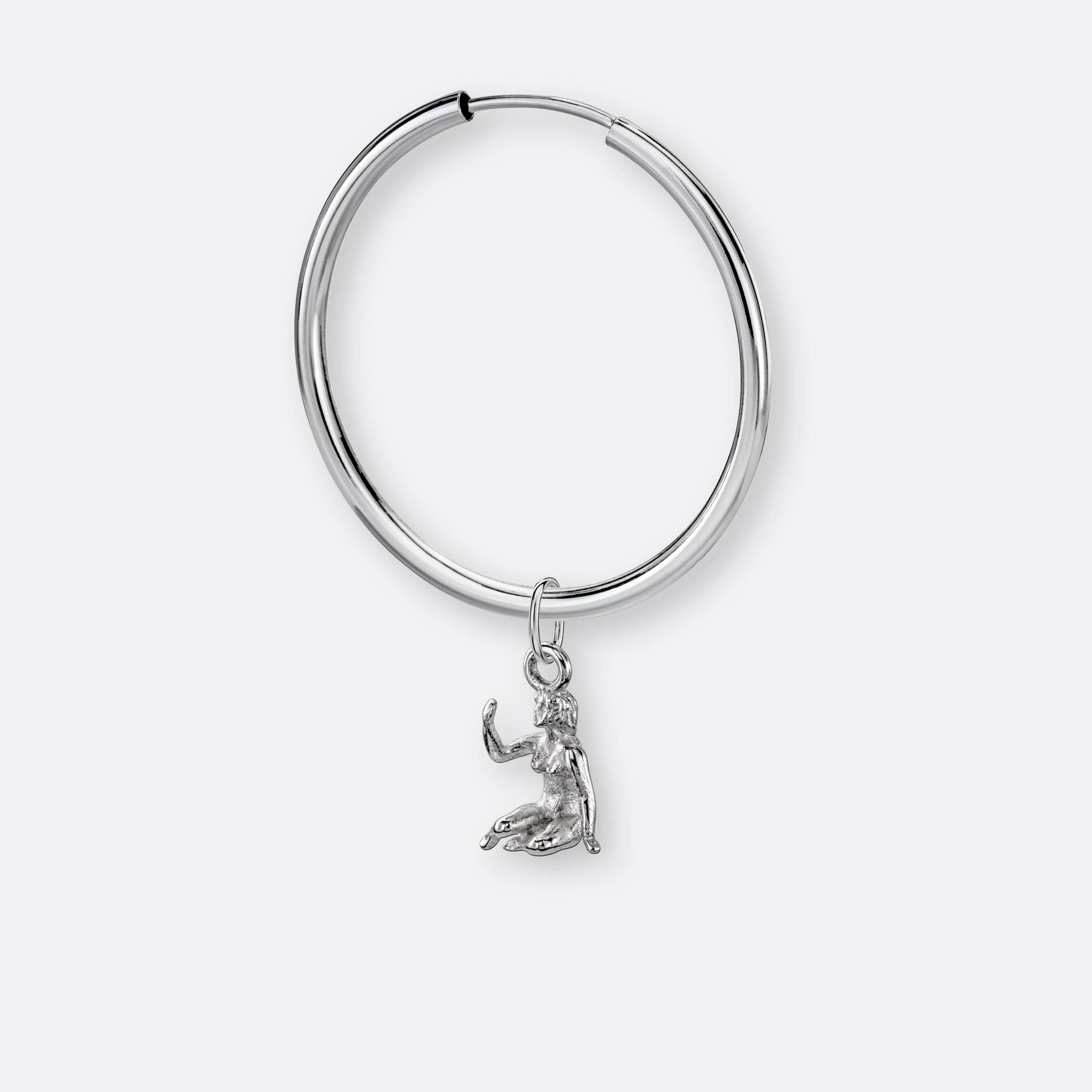 Jungfrau Ohrring, Anhänger klein, 925er Silber 2 Jungfrau Ohrring-Creole groß mit Sternzeichen-Anhänger klein, Silber, Variante