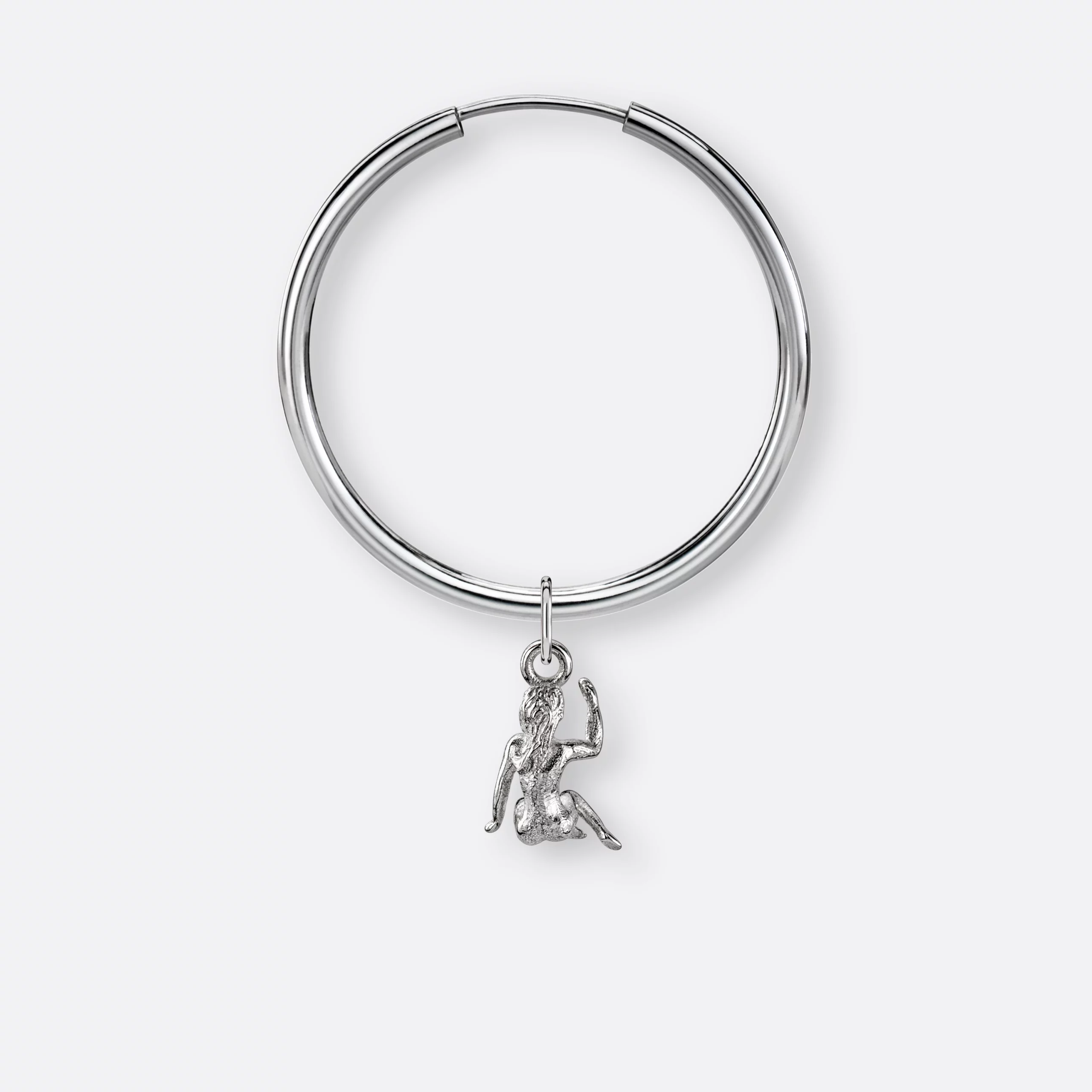 Jungfrau Ohrring, Anhänger klein, 925er Silber 3 Jungfrau Ohrring groß mit Sternzeichen Anhänger klein, Silber, Hinten