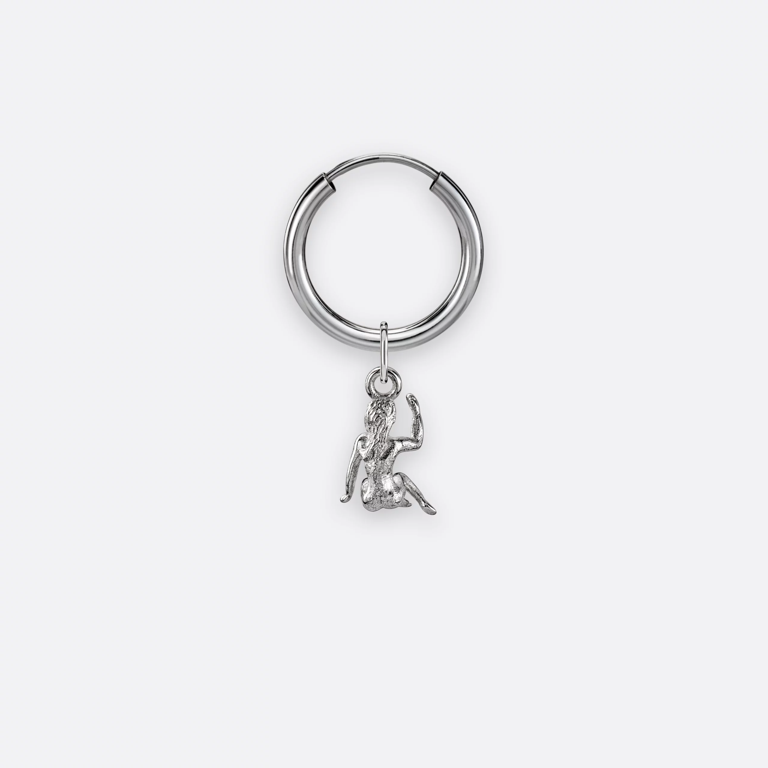 Jungfrau Ohrring, Anhänger klein, 925er Silber 7 Jungfrau Ohrring klein mit Sternzeichen Anhänger klein, Silber, Hinten