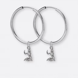 Jungfrau Ohrring, Anhänger klein, 925er Silber 20 Jungfrau Ohrringe groß mit Sternzeichen Anhängern klein, Silber, Paar, Vorne