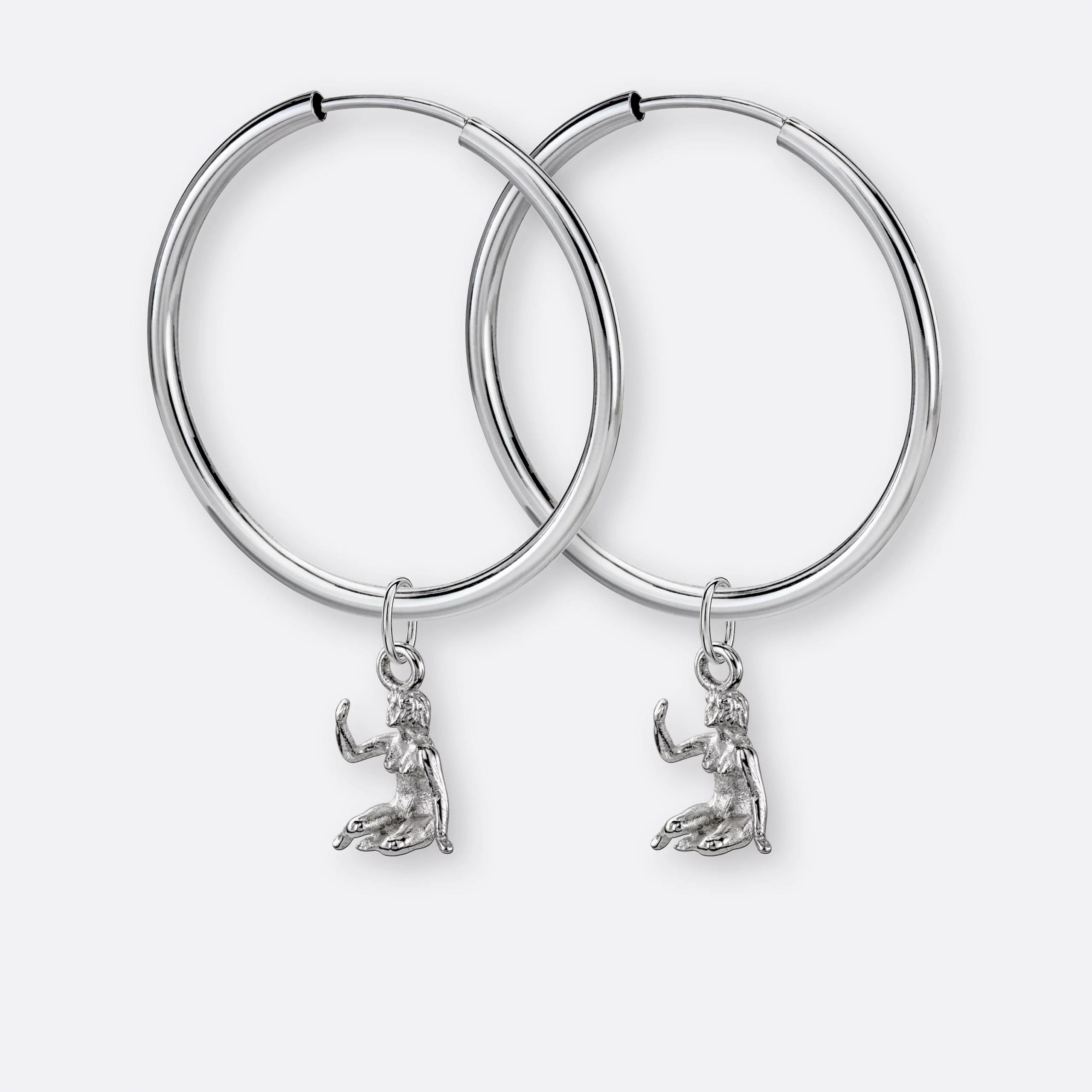 Jungfrau Ohrring, Anhänger klein, 925er Silber 24 Jungfrau Ohrringe groß mit Sternzeichen Anhängern klein, Silber, Paar, Vorne