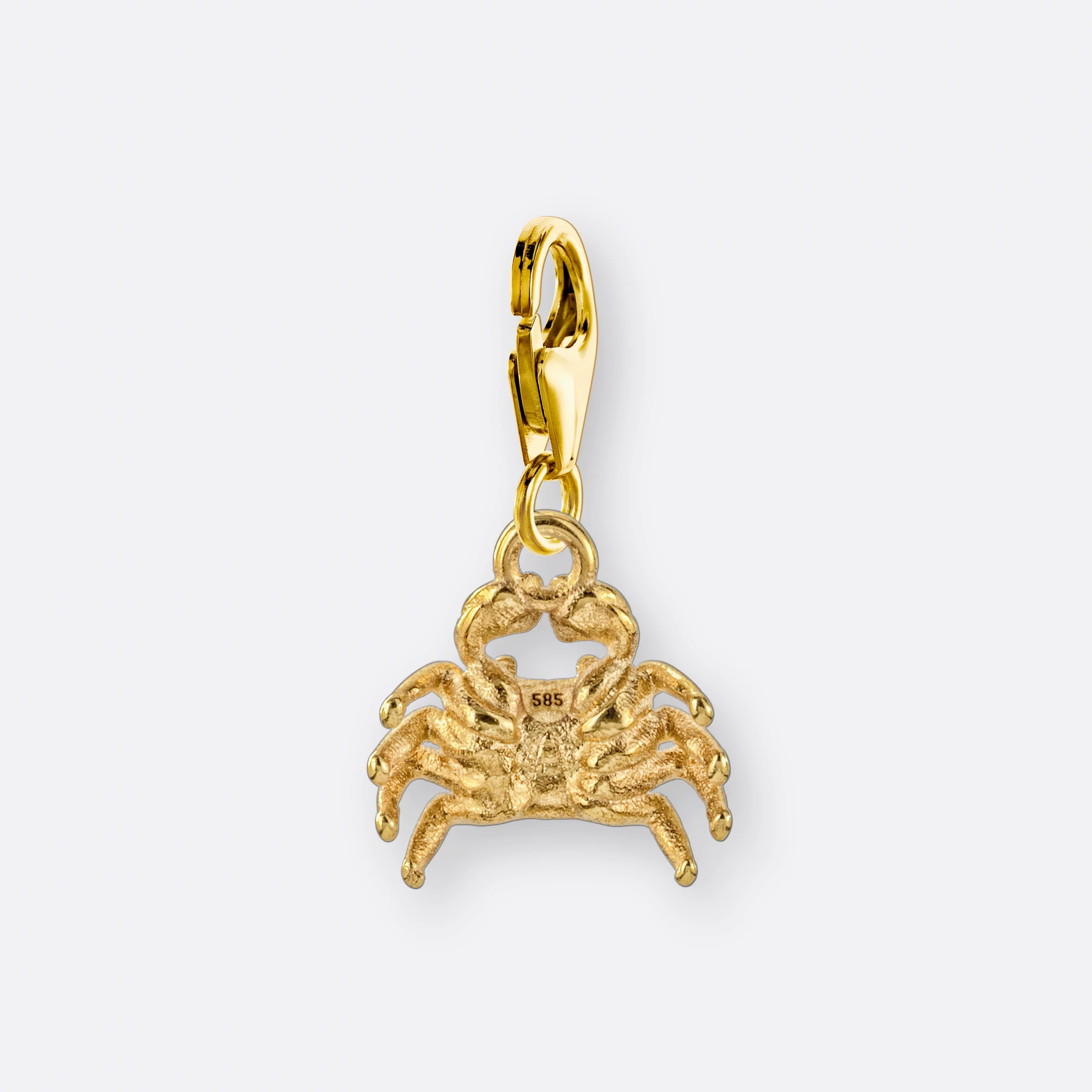 Krebs Charm, Anhänger klein, 585er Gold 3 Krebs Charm mit Sternzeichen Anhänger klein, Gold, Hinten