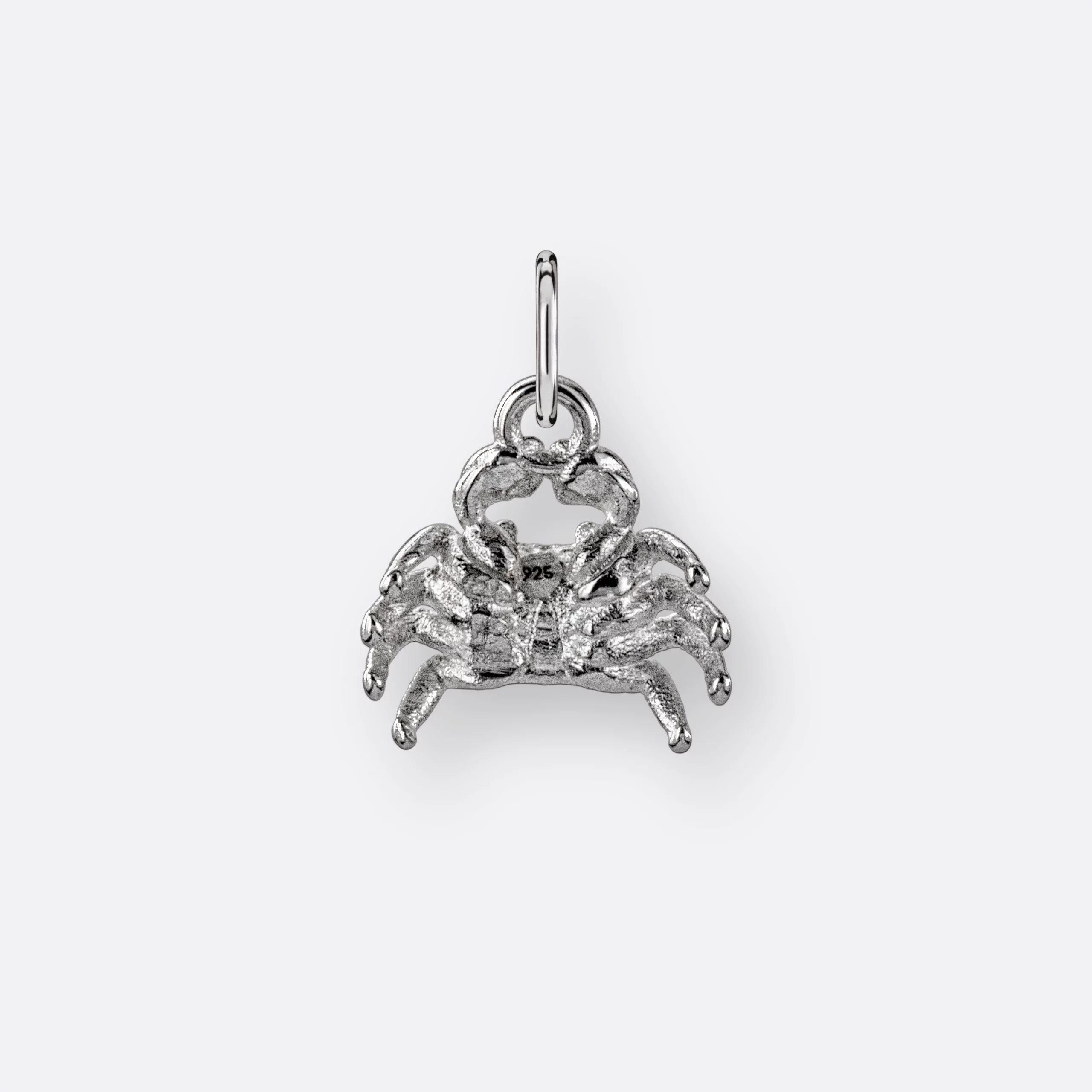 Krebs Anhänger klein, 925er Silber 2 Sternzeichen Anhänger Krebs, klein, Silber, Hinten
