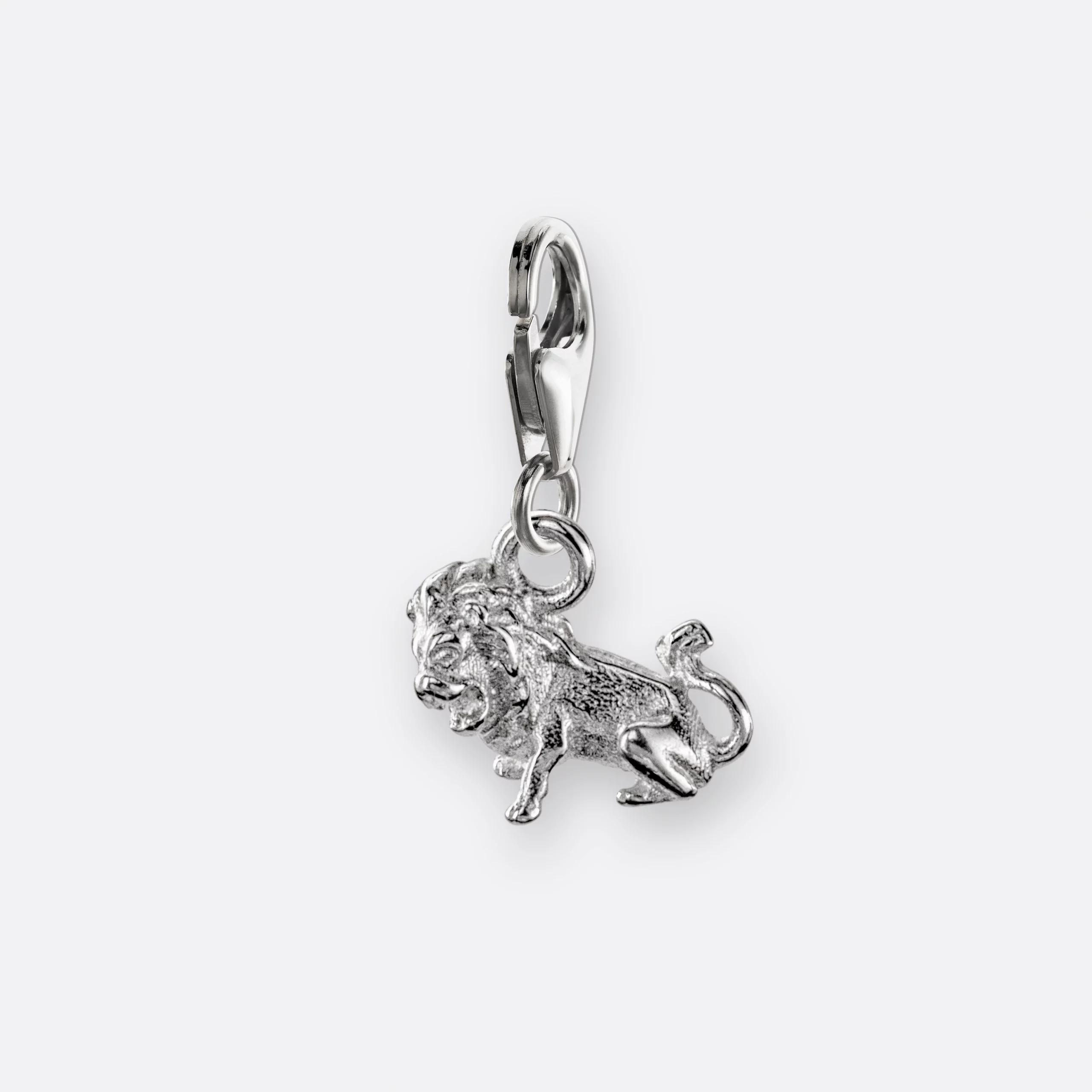 Löwe Charm, Anhänger klein, 925er Silber 9 Löwe Charm mit Anhänger klein, Silber, Vorne