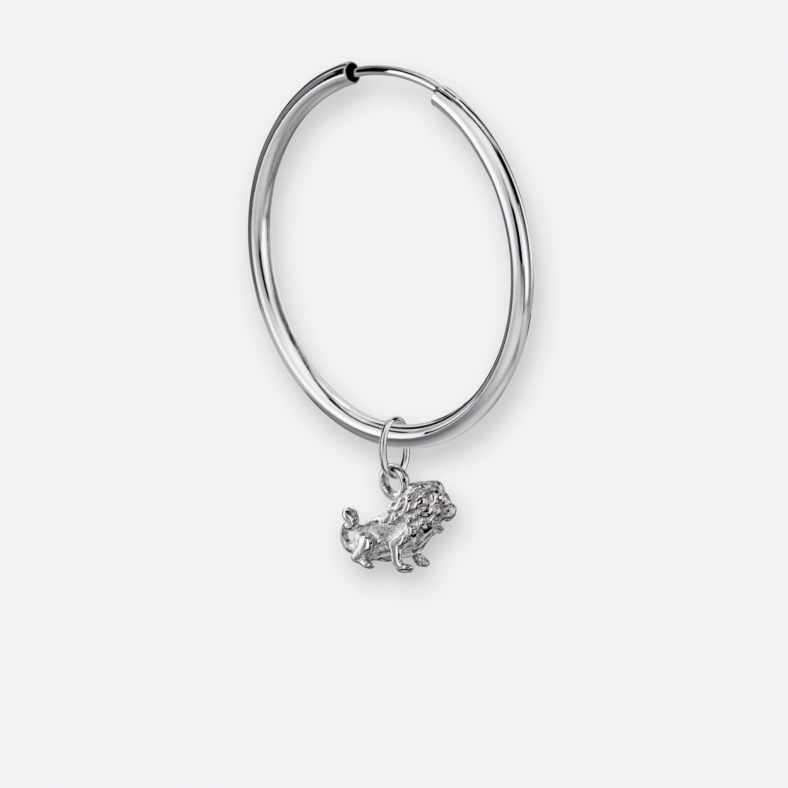 Löwe Ohrring, Anhänger klein, 925er Silber 3 Löwe Ohrring groß mit Sternzeichen Anhänger klein, Silber, Seite