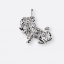 Löwe Anhänger groß, 925er Silber 5 Löwe Anhänger, groß, Silber, Vorne