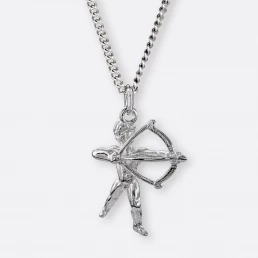 Schütze Sternzeichen-Halskette mit Anhänger groß, Silber, Vorne