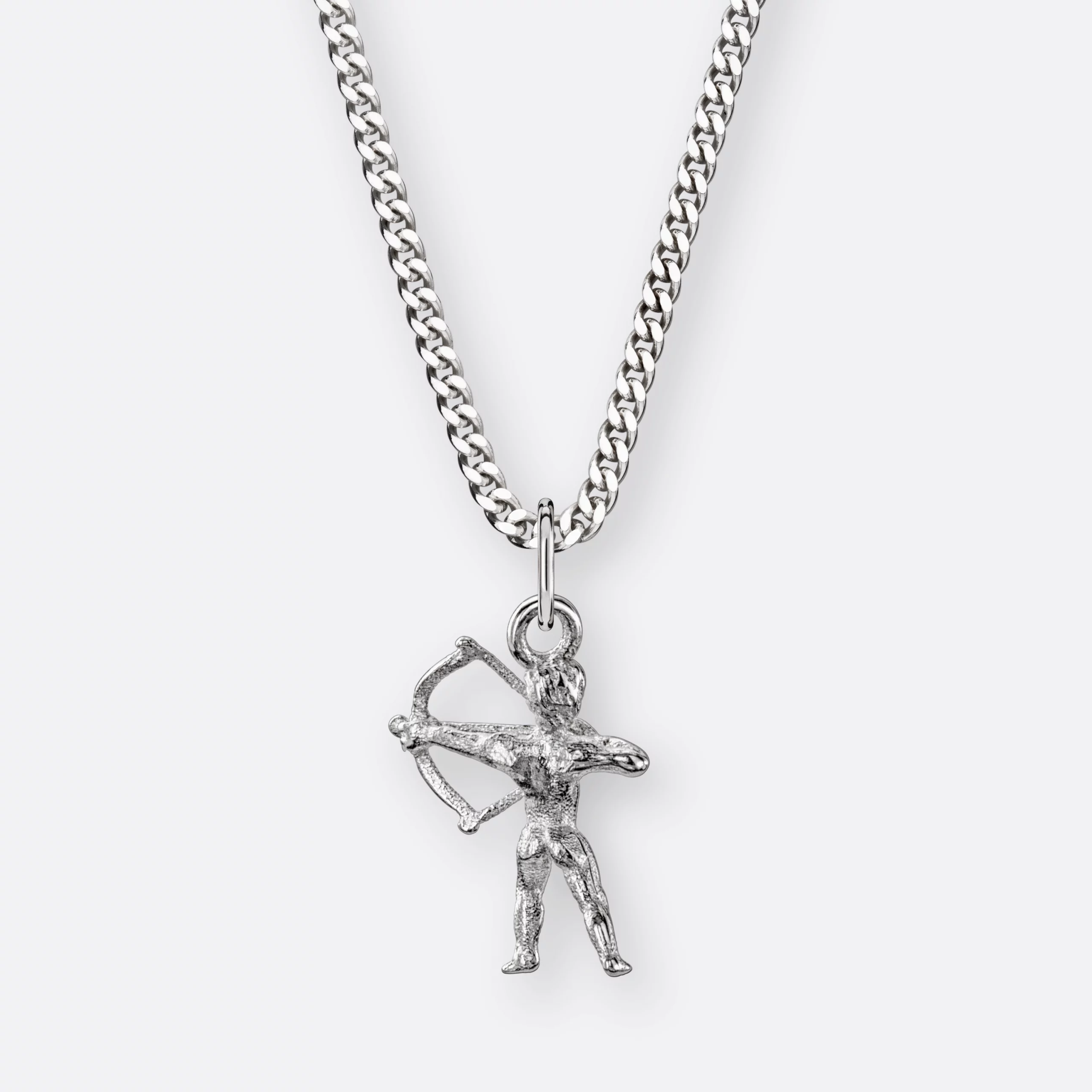 Schütze Kette, Anhänger klein, 925er Silber 2 Schütze Kette mit Sternzeichen Anhänger klein, Silber, Hinten