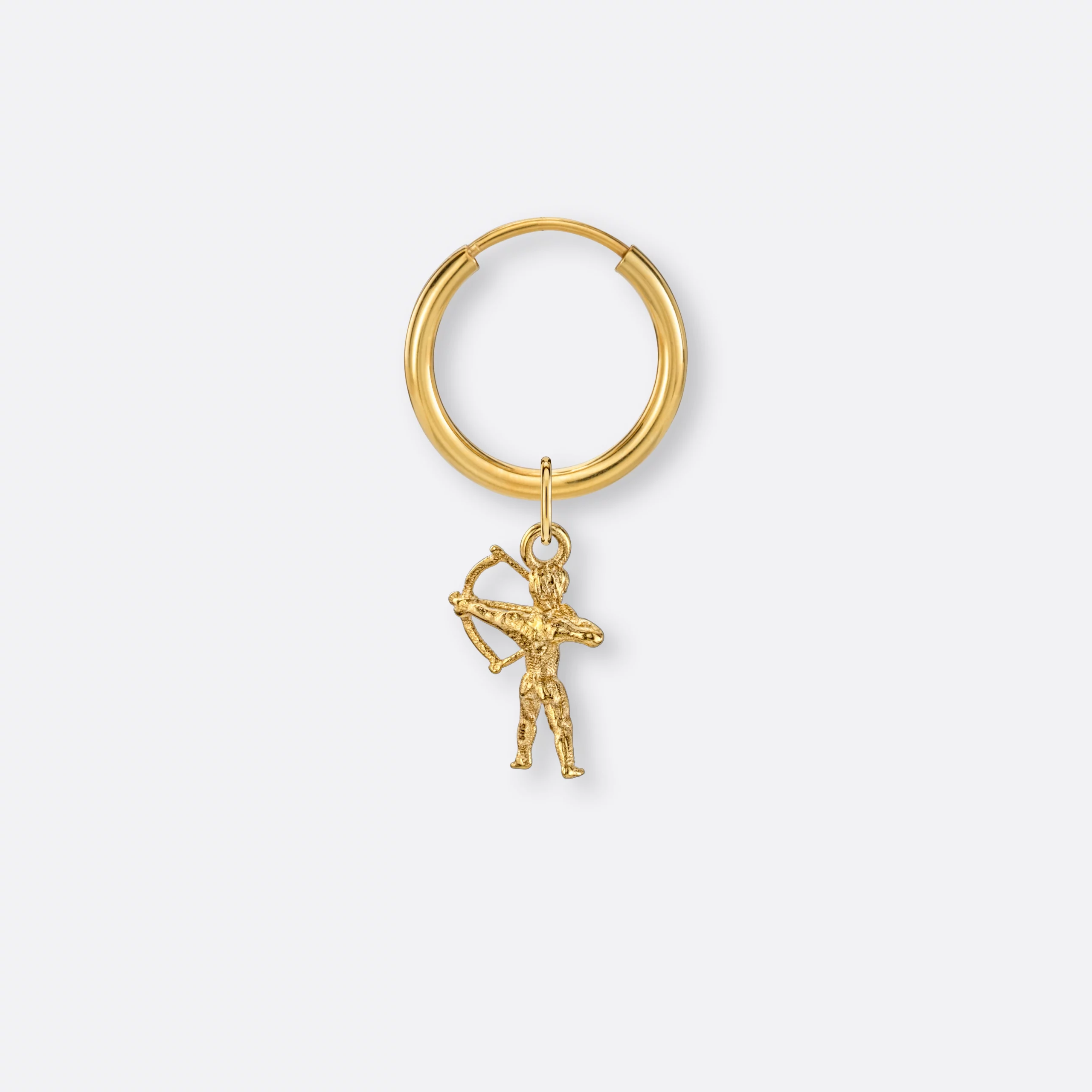 Schütze Ohrring, Anhänger klein, 585er Gold 7 Schütze Ohrring klein mit Sternzeichen-Anhänger klein, Gold, Hinten