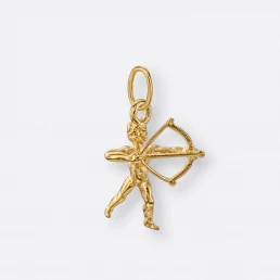 Schütze Anhänger klein, 585er Gold 1 Schütze Sternzeichen-Anhänger, klein, Gold, Vorne