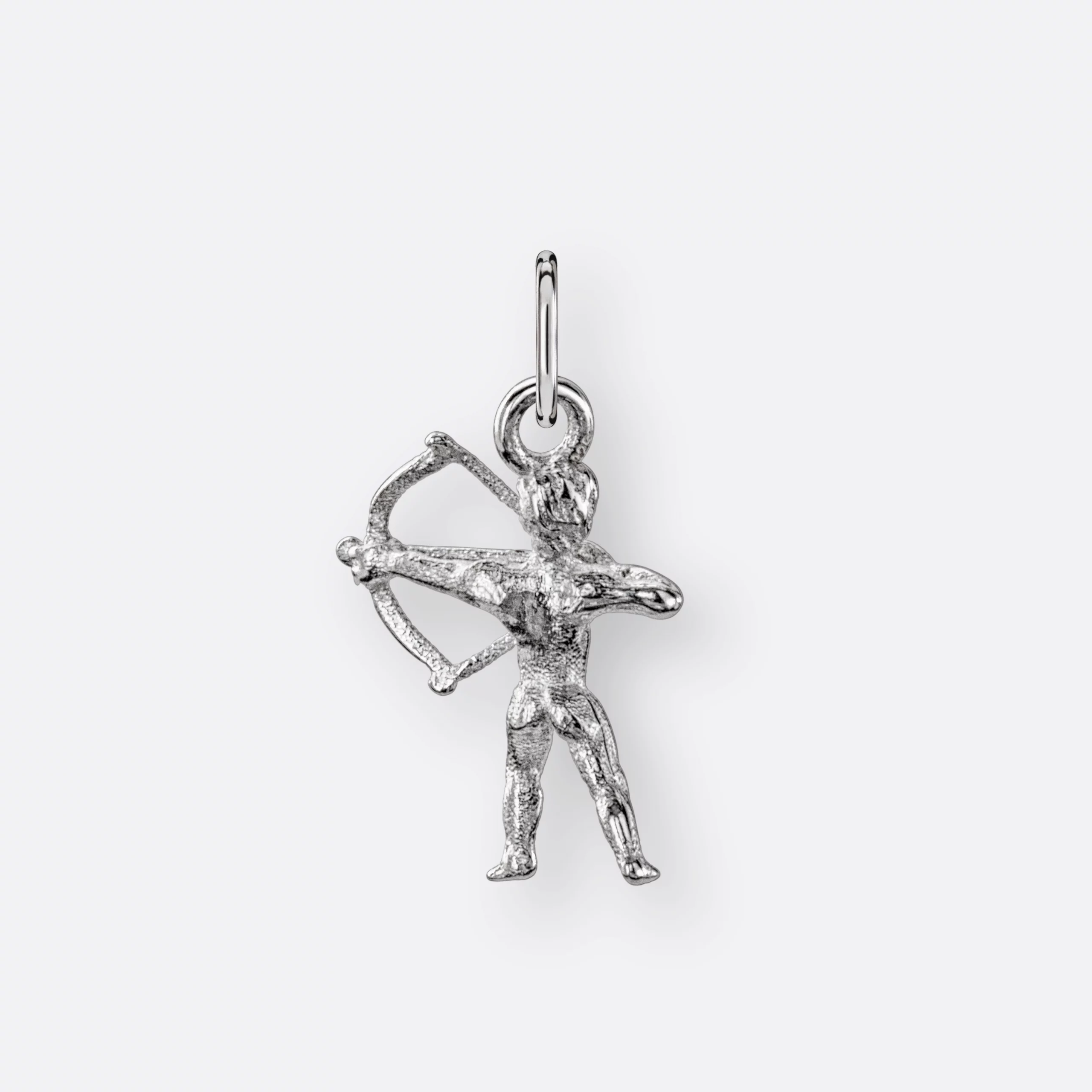 Schütze Anhänger klein, 925er Silber 2 Schütze Sternzeichen-Anhänger, klein, Silber, Hinten