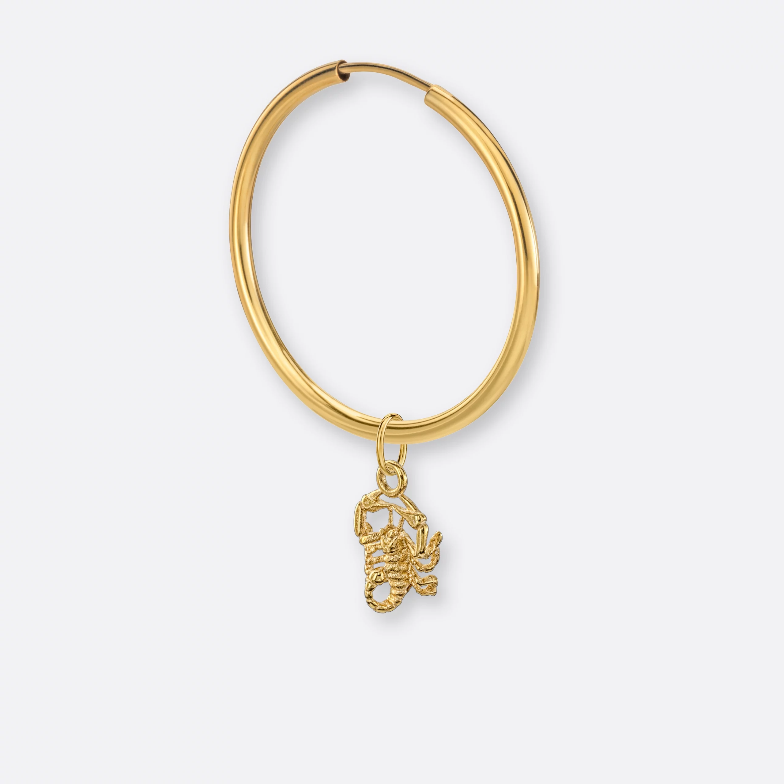 Skorpion Ohrring, Anhänger klein, 585er Gold 4 Skorpion Ohrring-Creole groß mit Anhänger klein, Gold, Seite