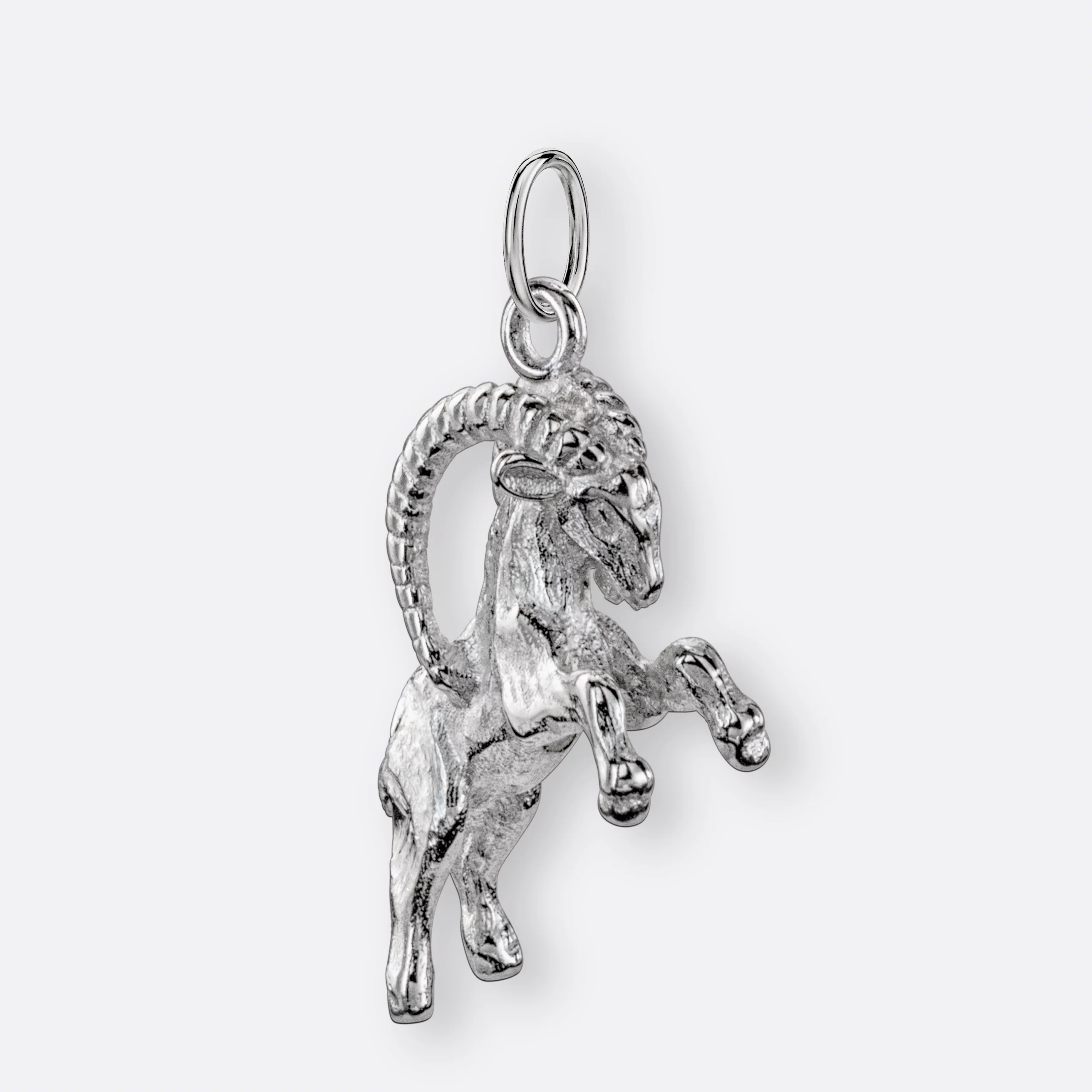 Steinbock Anhänger groß, 925er Silber 3 Steinbock Anhänger, groß, Silber, Vorne