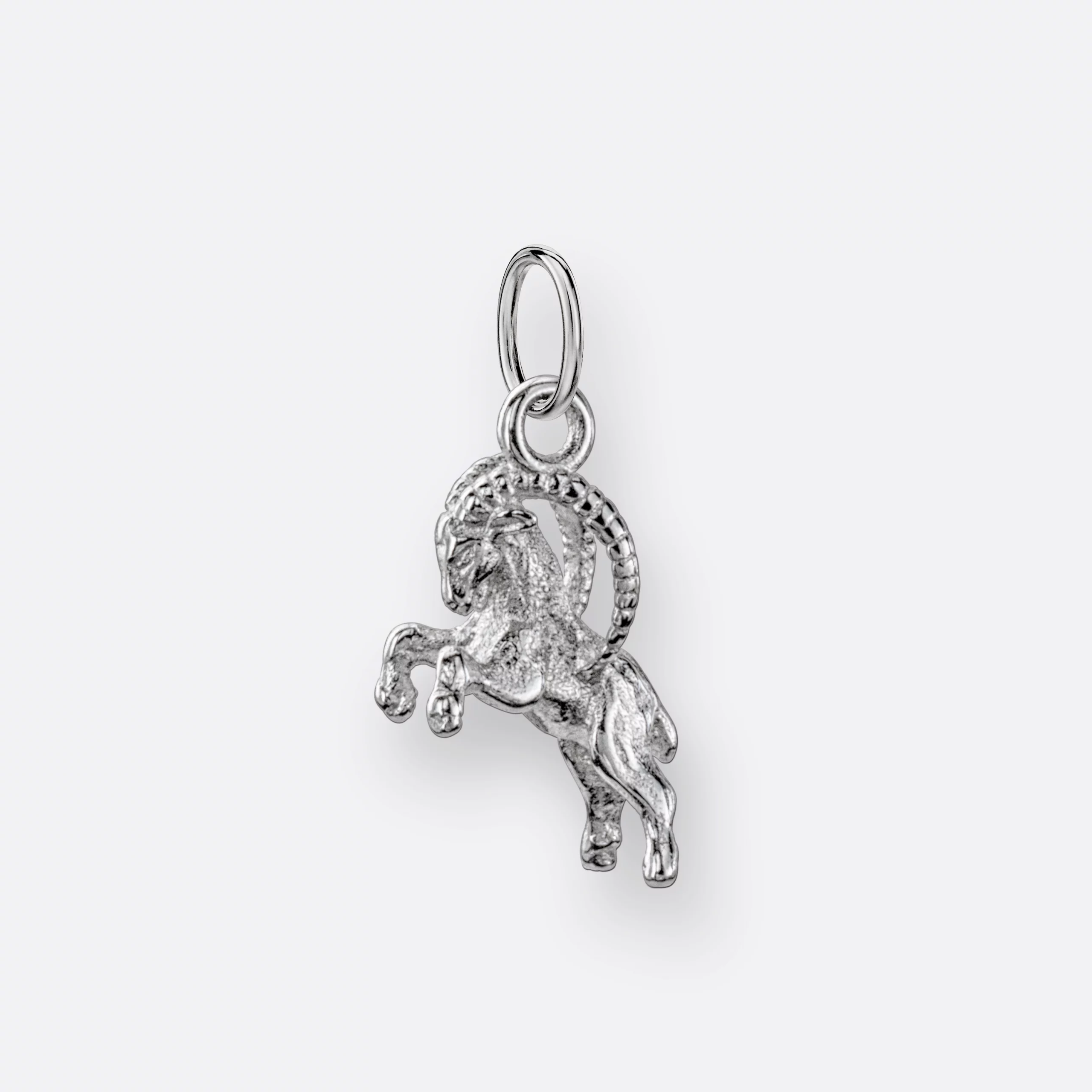 Steinbock Anhänger klein, 925er Silber 14 Steinbock Sternzeichen Anhänger, klein, Silber, Seite