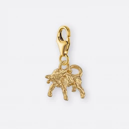 Stier Charm, Anhänger klein, 585er Gold 6 Stier Charm mit Sternzeichen Anhänger klein, Gold, Seite