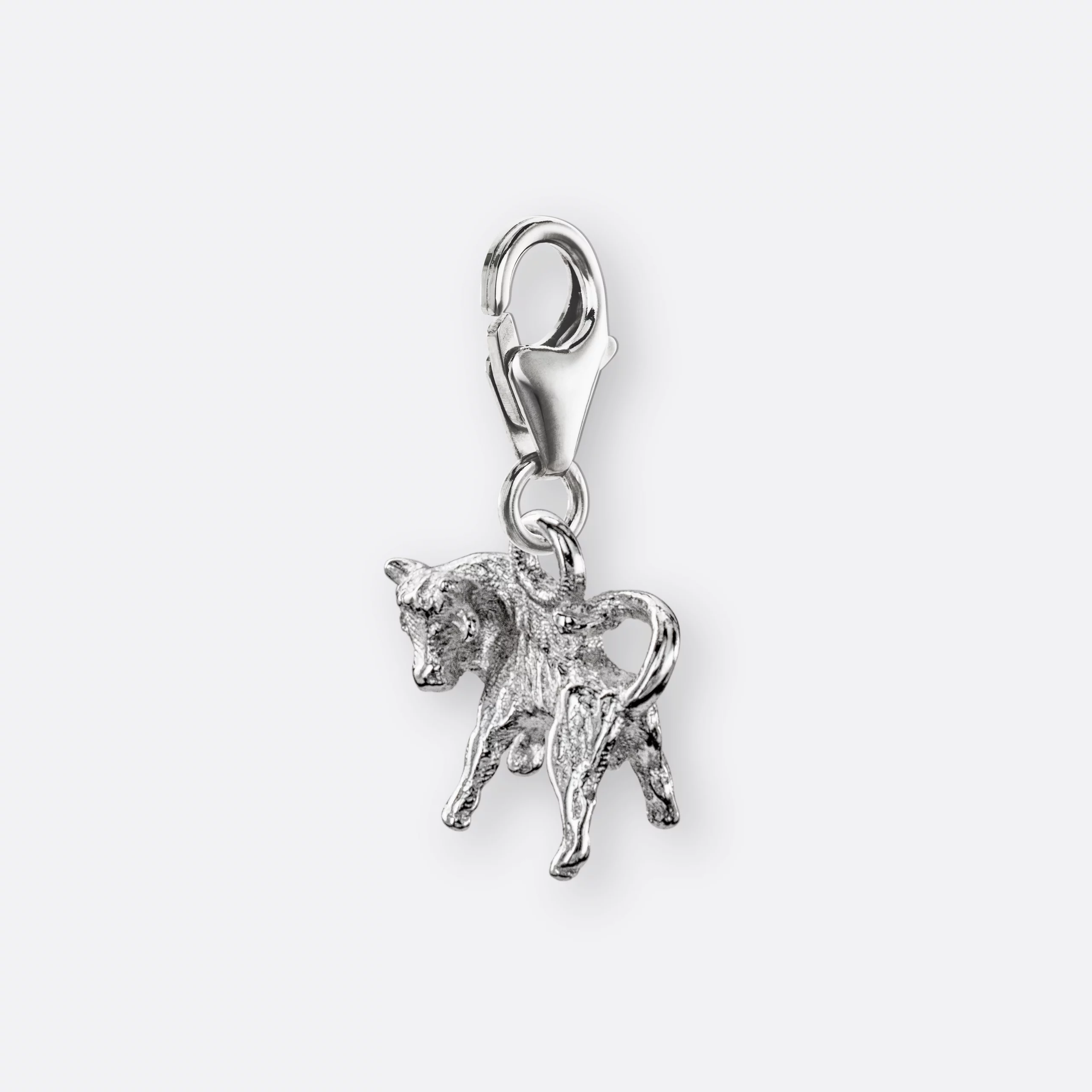 Stier Charm, Anhänger klein, 925er Silber 3 Stier Charm mit Sternzeichen-Anhänger klein, Silber, Seite