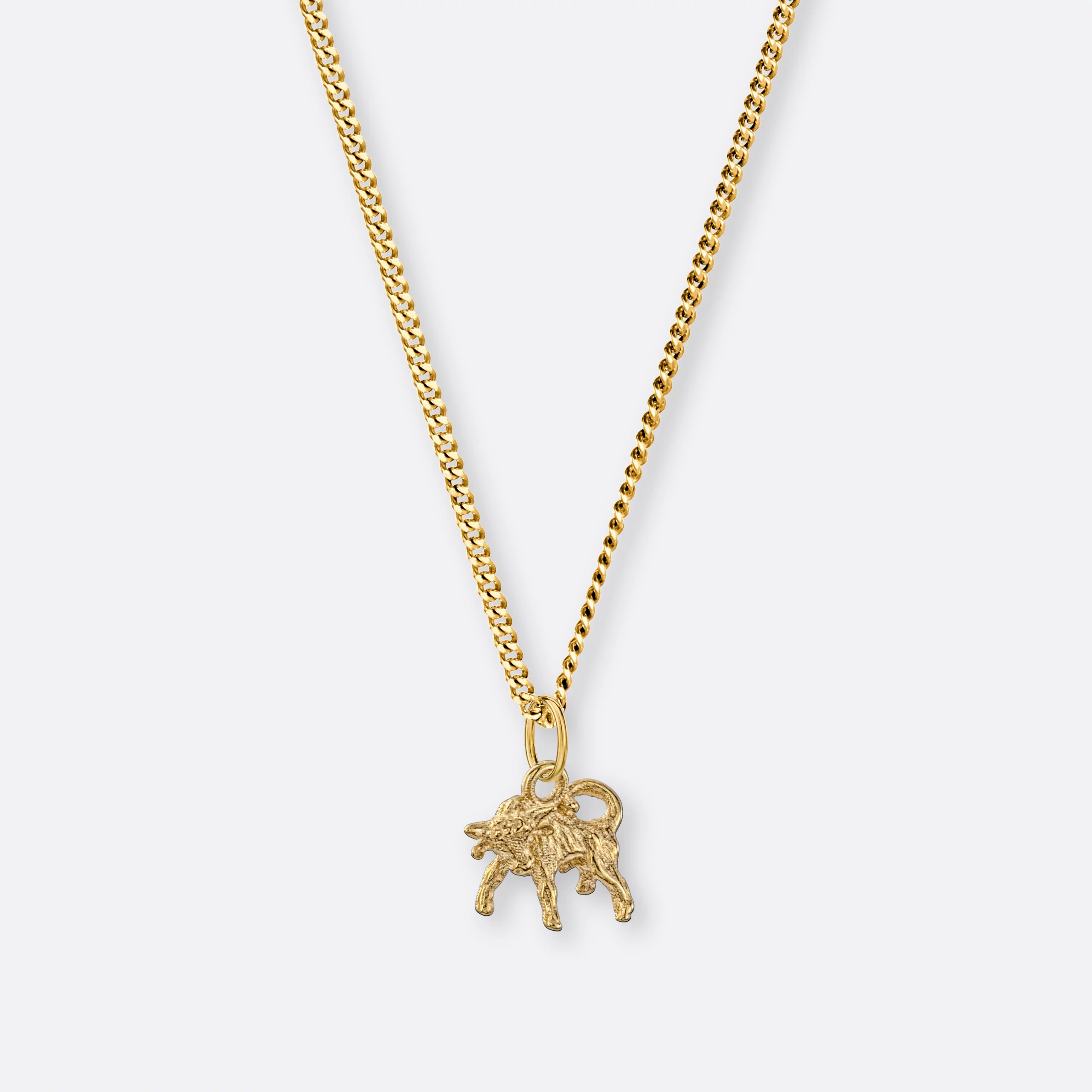 Stier Sternzeichenkette, Anhänger klein, 585er Gold 4 Stier Sternzeichenkette mit Anhänger klein, Gold, Seite