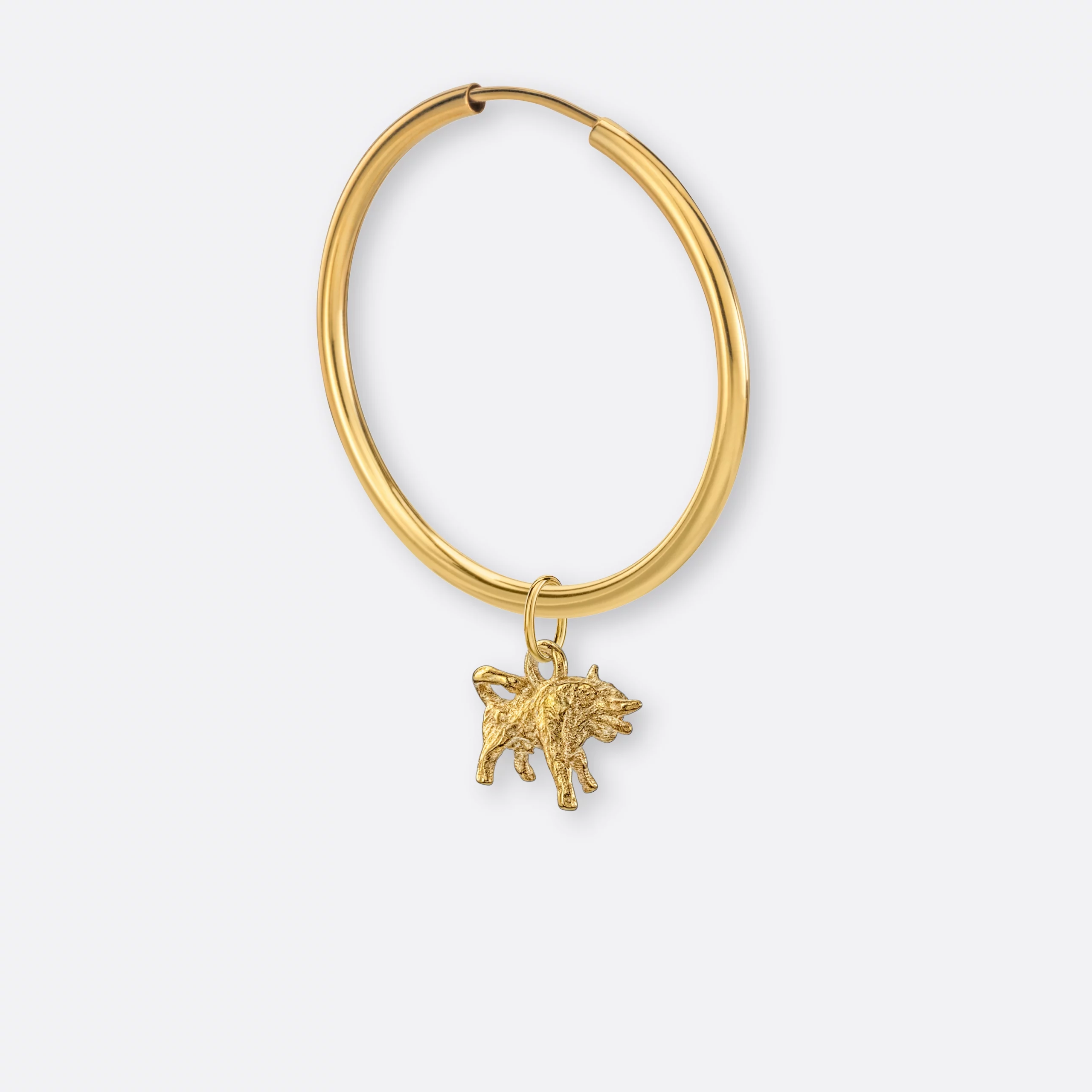 Stier Ohrring, Anhänger klein, 585er Gold 3 Stier Ohrring groß mit Anhänger klein, Gold, Variante