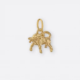 Stier Anhänger klein, 585er Gold 12 Stier Anhänger, klein, Gold, Vorne