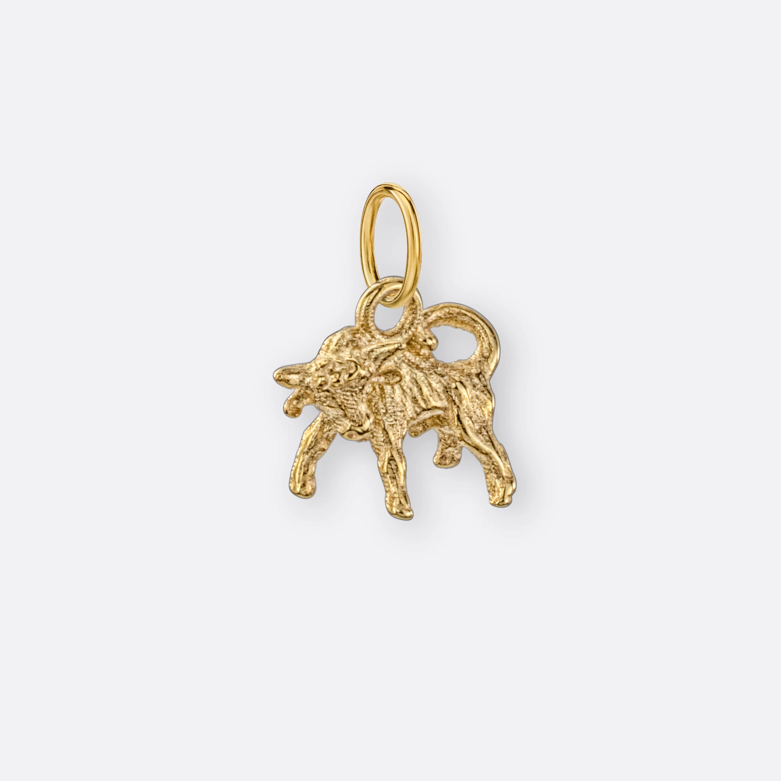 Stier Anhänger klein, 585er Gold 8 Stier Anhänger, klein, Gold, Vorne