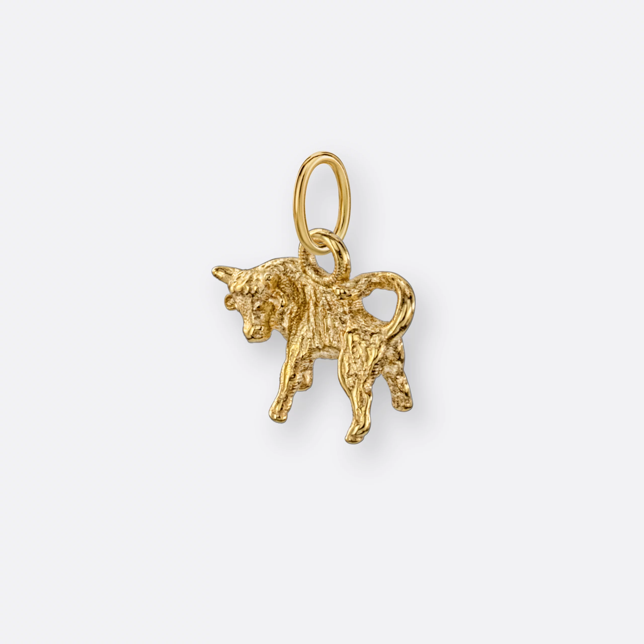 Stier Anhänger klein, 585er Gold 3 Stier Anhänger klein, Gold, Hinten