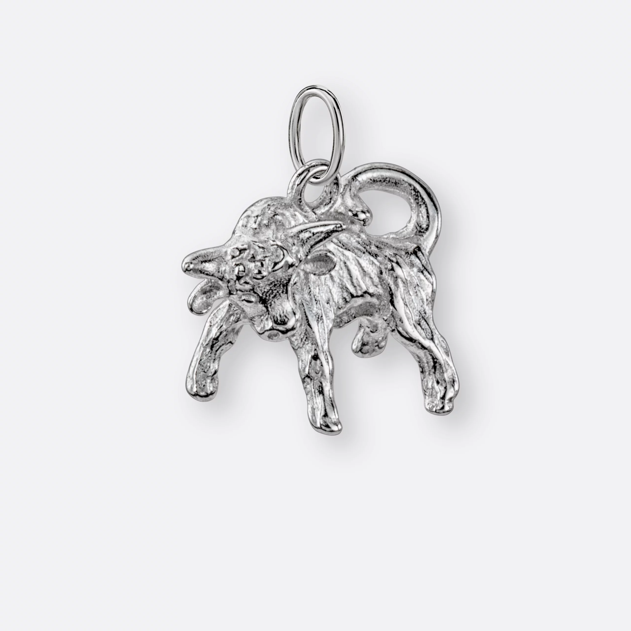 Stier Anhänger groß, 925er Silber 9 Stier Anhänger groß, Silber, Vorne