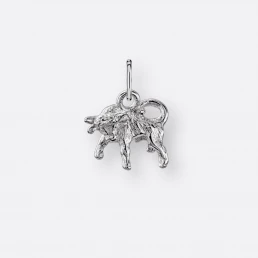 Stier Anhänger klein, 925er Silber 11 Stier Sternzeichen-Anhänger, klein, Silber, Seite
