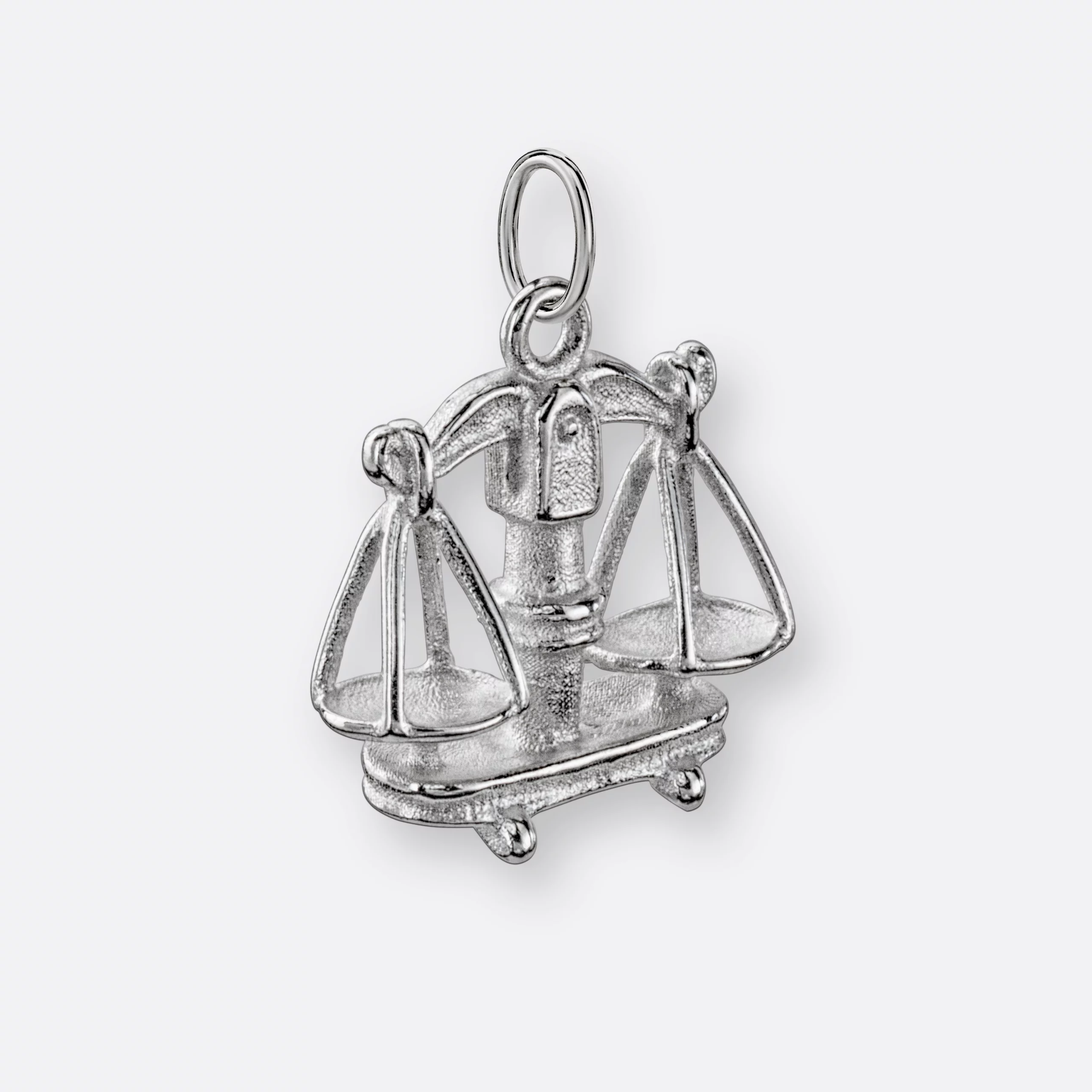 Waage Anhänger groß, 925er Silber 3 Waage Sternzeichen-Anhänger, groß, Silber, Seite