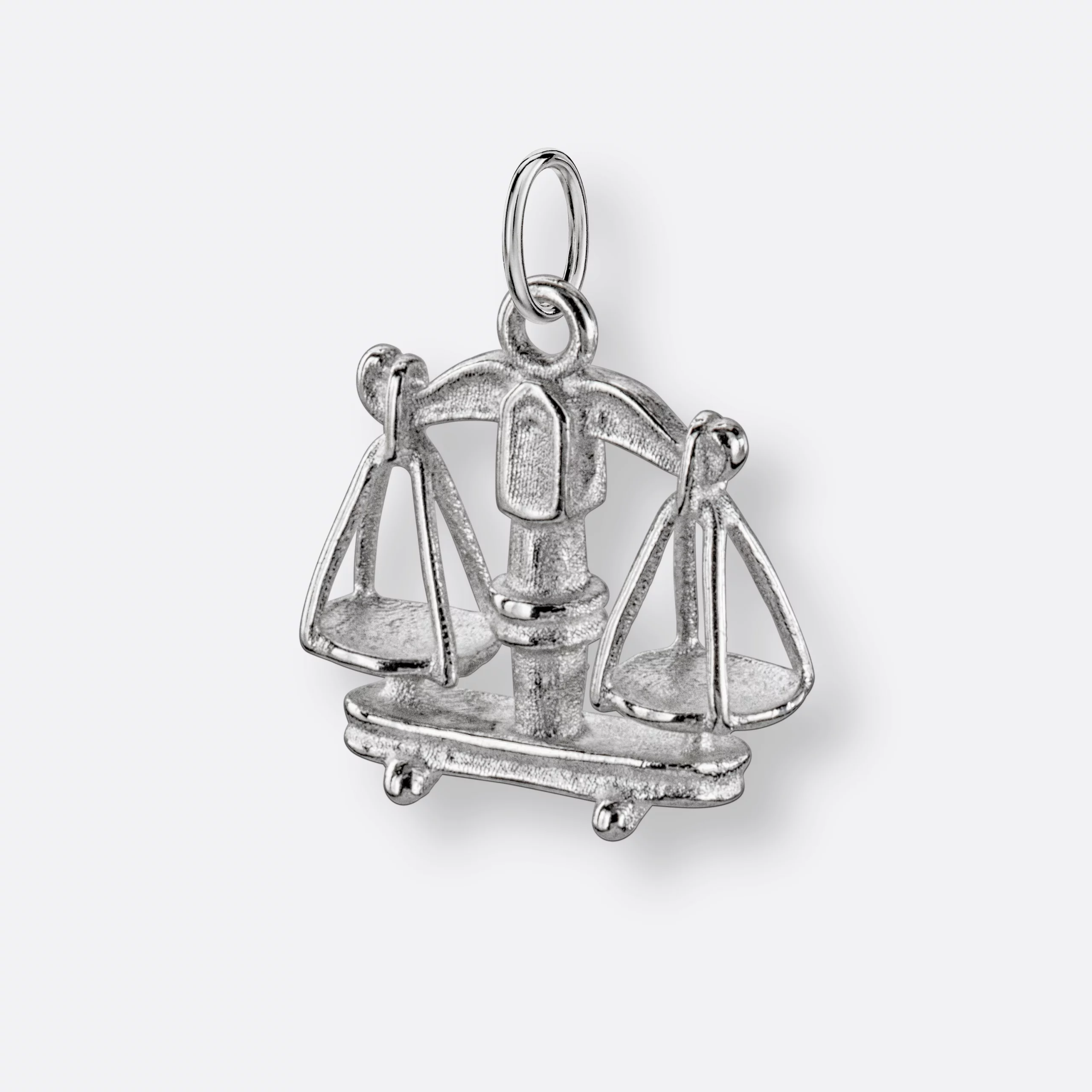 Waage Anhänger groß, 925er Silber 2 Waage Anhänger, groß, Silber, Seite