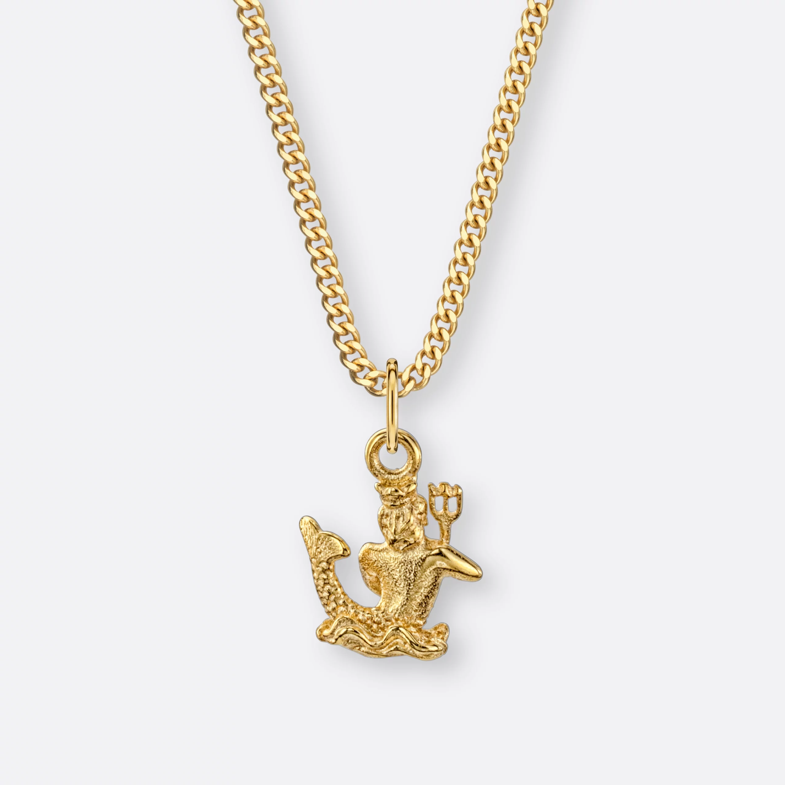 Wassermann Sternzeichenkette, Anhänger klein, 585er Gold 2 Wassermann Sternzeichen-Kette mit Anhänger klein, Gold, Hinten