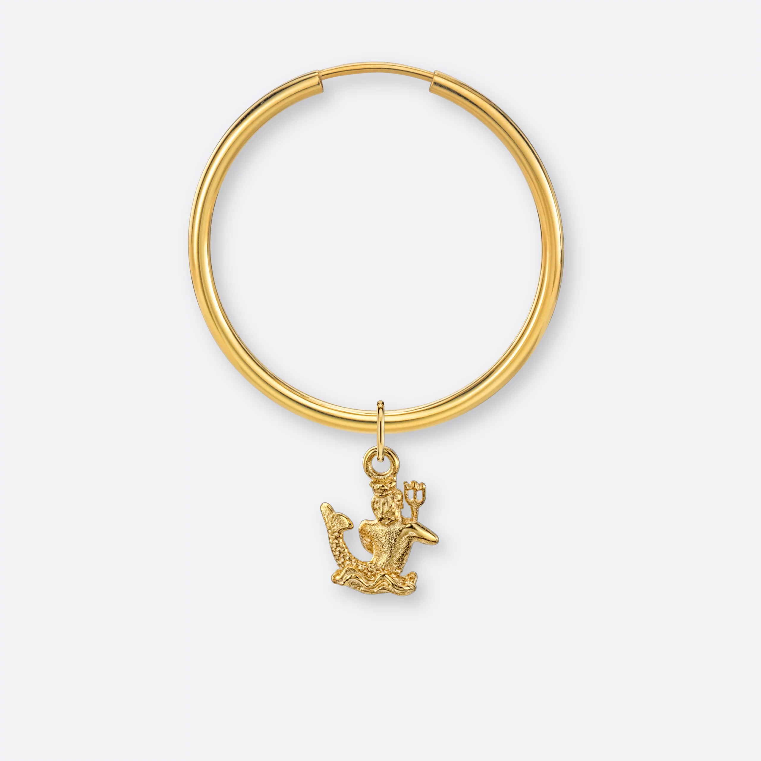 Wassermann Ohrring, Anhänger klein, 585er Gold 4 Wassermann Ohrring groß mit Sternzeichen-Anhänger klein, Gold, Hinten