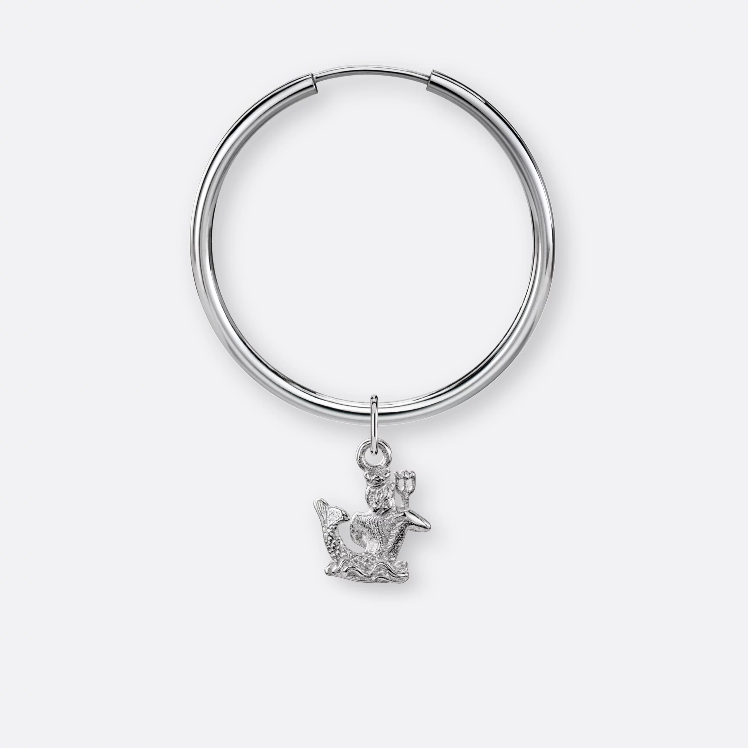 Wassermann Ohrring, Anhänger klein, 925er Silber 3 Wassermann Ohrring groß mit Anhänger klein, Silber, Hinten