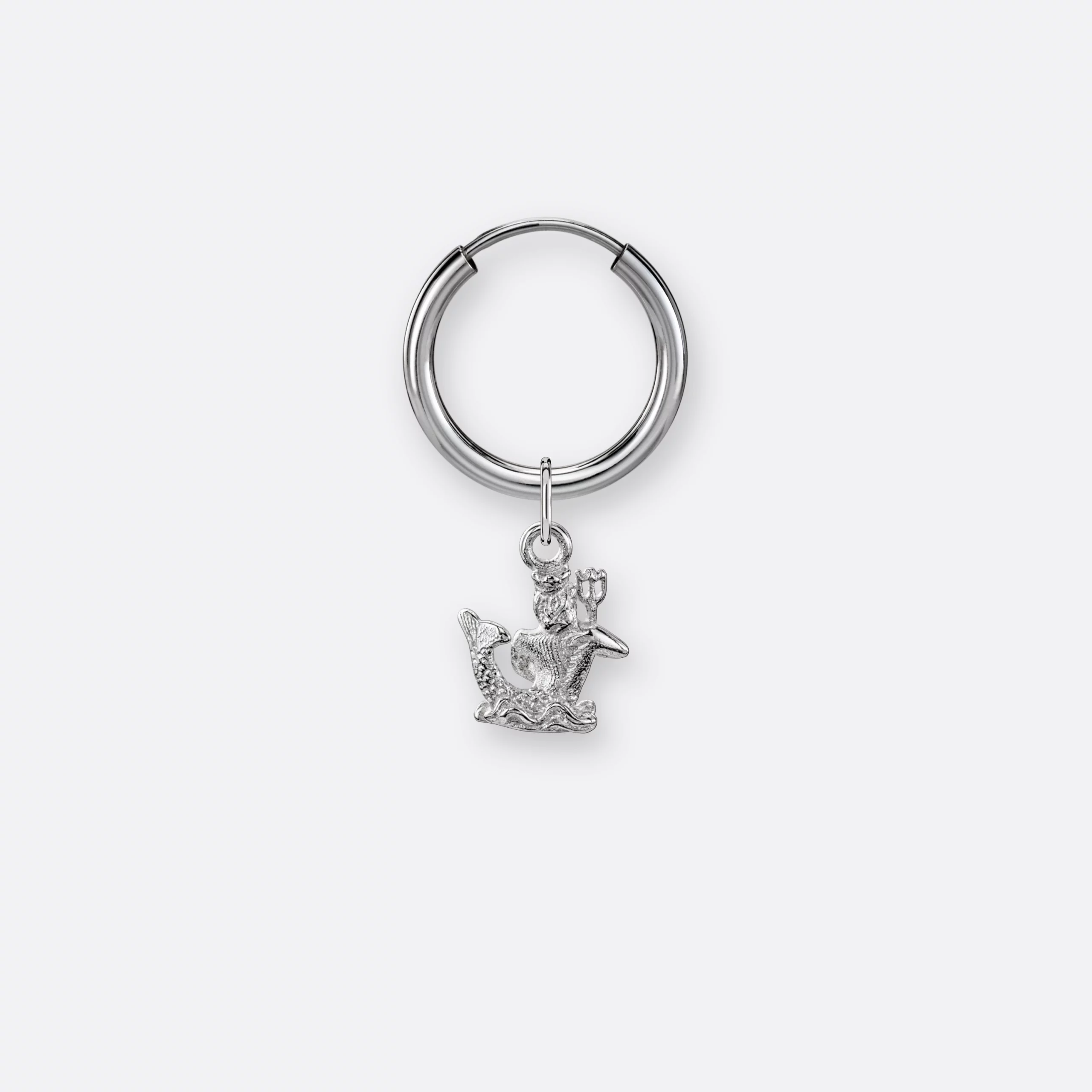 Wassermann Ohrring, Anhänger klein, 925er Silber 7 Wassermann Ohrring klein mit Anhänger klein, Silber, Hinten