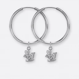 Wassermann Ohrring, Anhänger klein, 925er Silber 11 Wassermann Ohrring groß mit Anhänger klein, Silber, Paar