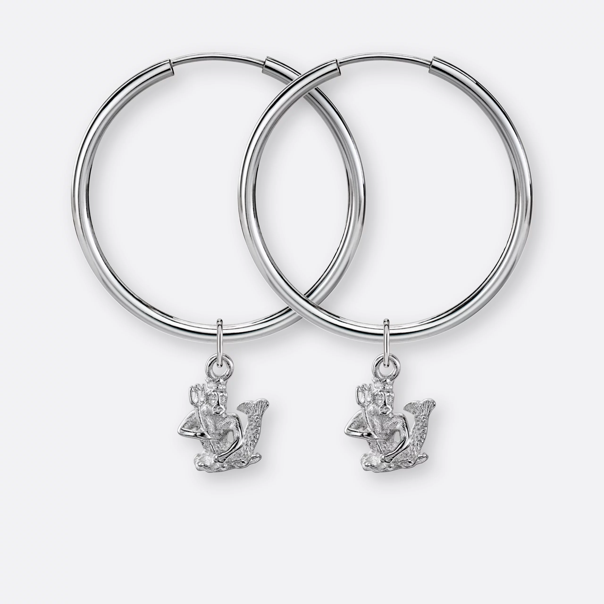 Wassermann Ohrring, Anhänger klein, 925er Silber 5 Wassermann Ohrring groß mit Anhänger klein, Silber, Paar