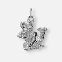 Wassermann Anhänger groß, 925er Silber 7 Wassermann Anhänger, groß, Silber, Vorne