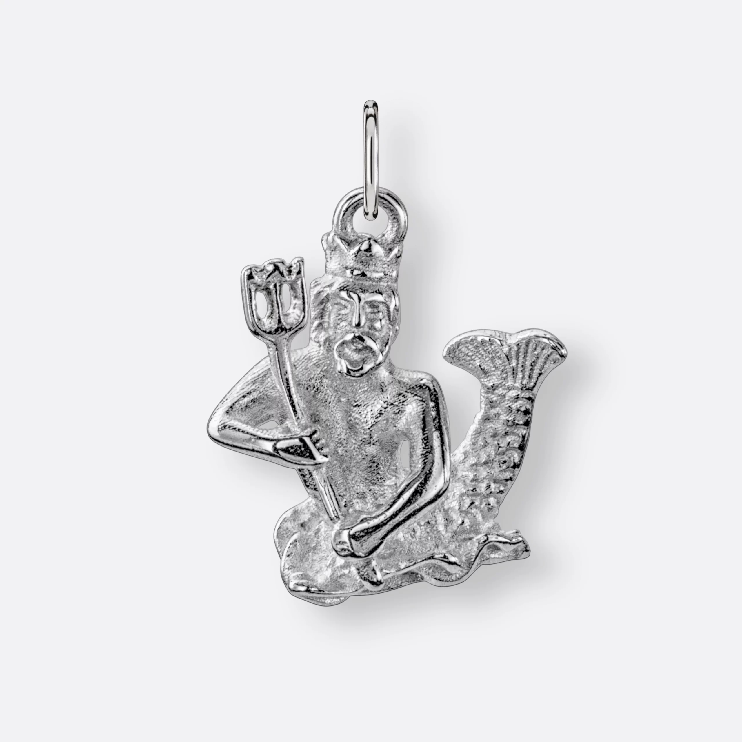 Wassermann Anhänger, groß, Silber, Vorne