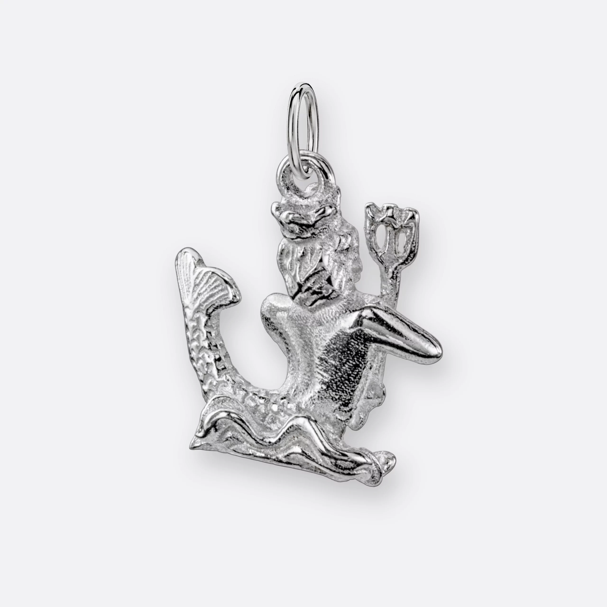 Wassermann Anhänger groß, 925er Silber 3 Wassermann Sternzeichen Anhänger, groß, Silber, Hinten