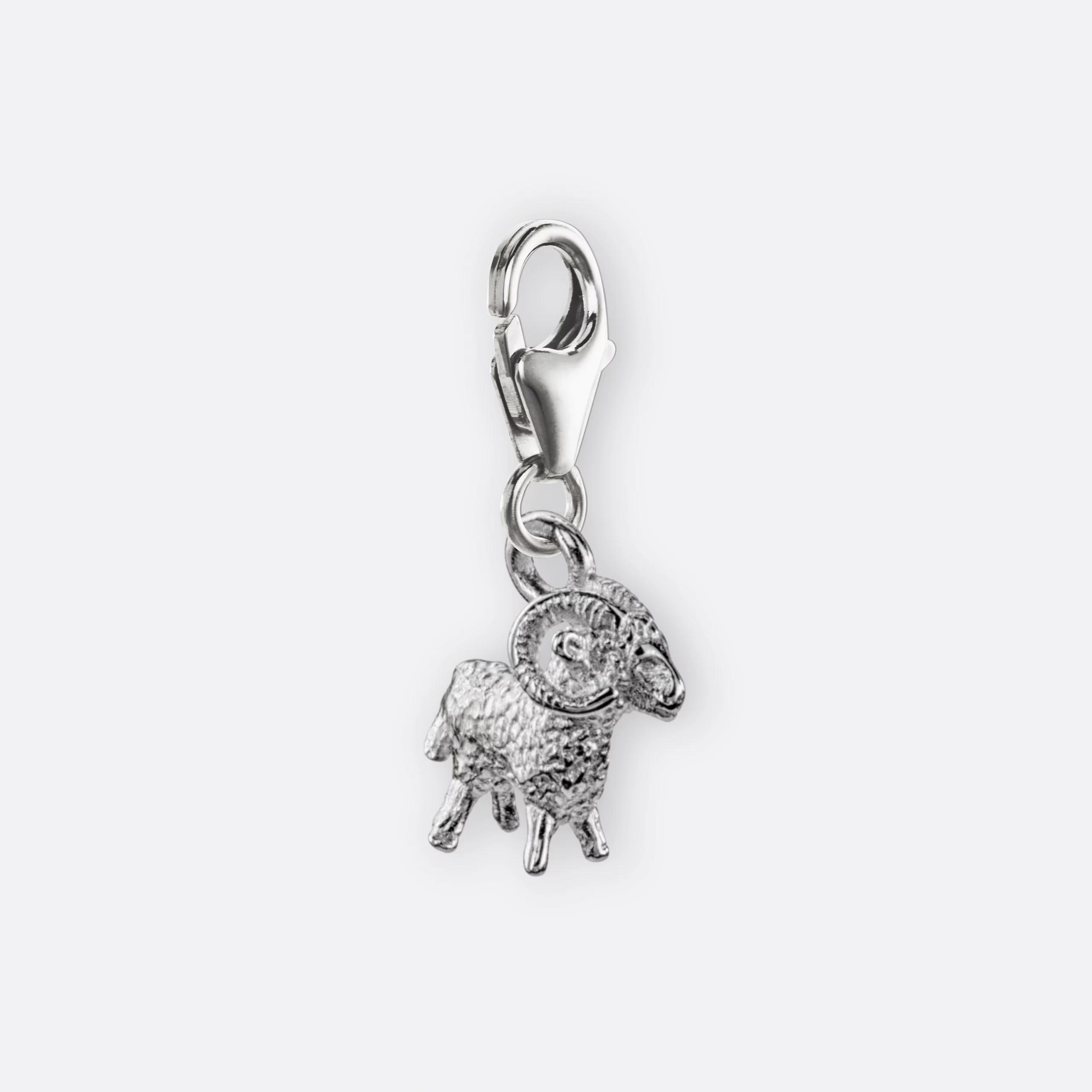 Widder Charm, Anhänger klein, 925er Silber 2 Widder Charm mit Anhänger klein, Silber, Seite