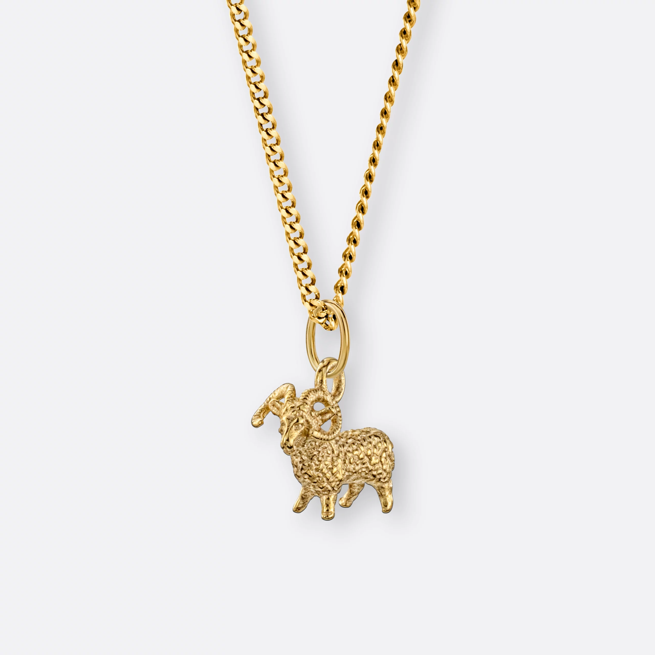 Widder Sternzeichenkette, Anhänger klein, 585er Gold 4 Widder Sternzeichenkette mit Anhänger klein, Gold, Vorn