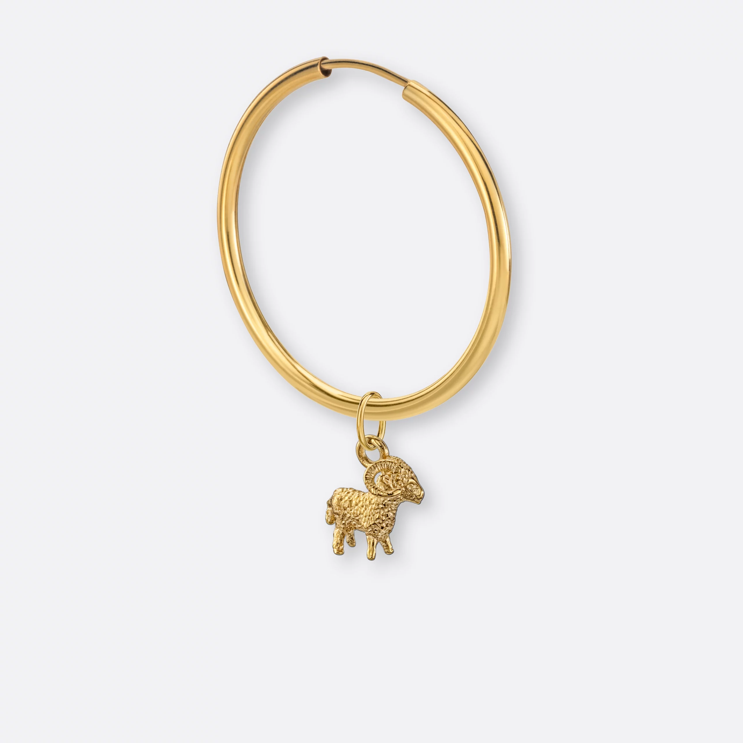 Widder Ohrring, Anhänger klein, 585er Gold 7 Widder Ohrring groß mit Anhänger klein, Gold, Seite