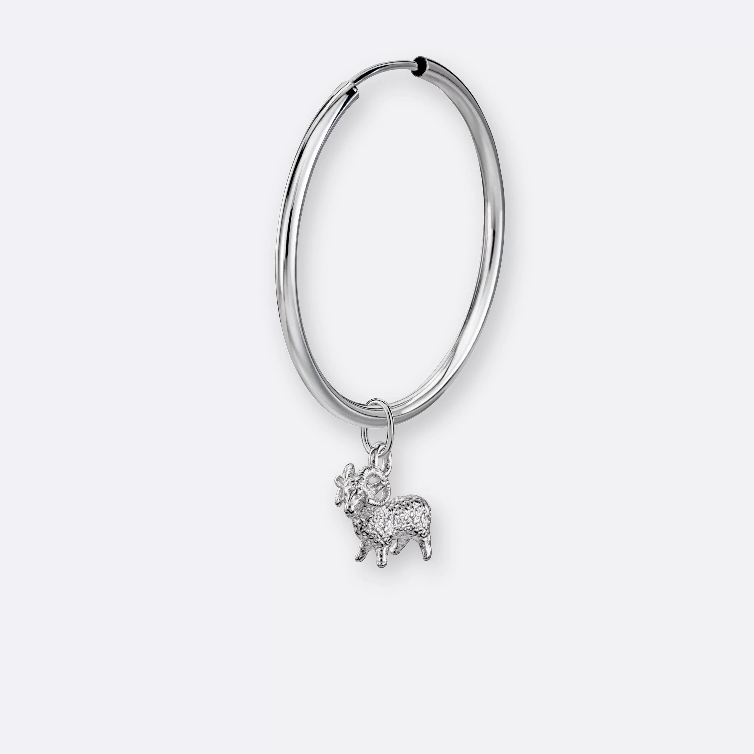 Widder Ohrring, Anhänger klein, 925er Silber 7 Widder Ohrring groß mit Sternzeichen Anhänger klein, Silber, Vorne