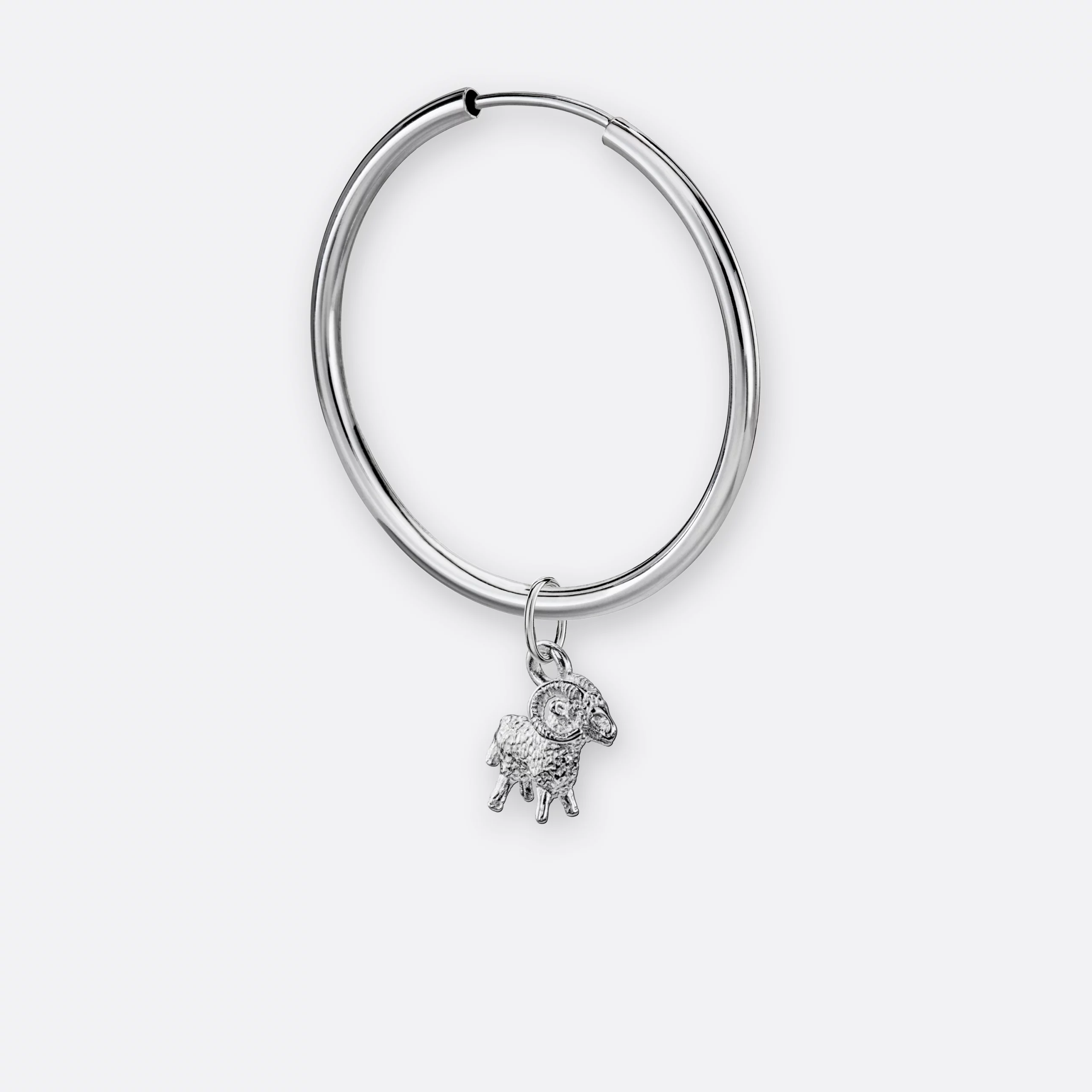 Widder Ohrring, Anhänger klein, 925er Silber 8 Widder Ohrring groß mit Sternzeichen Anhänger klein, Silber, Seite