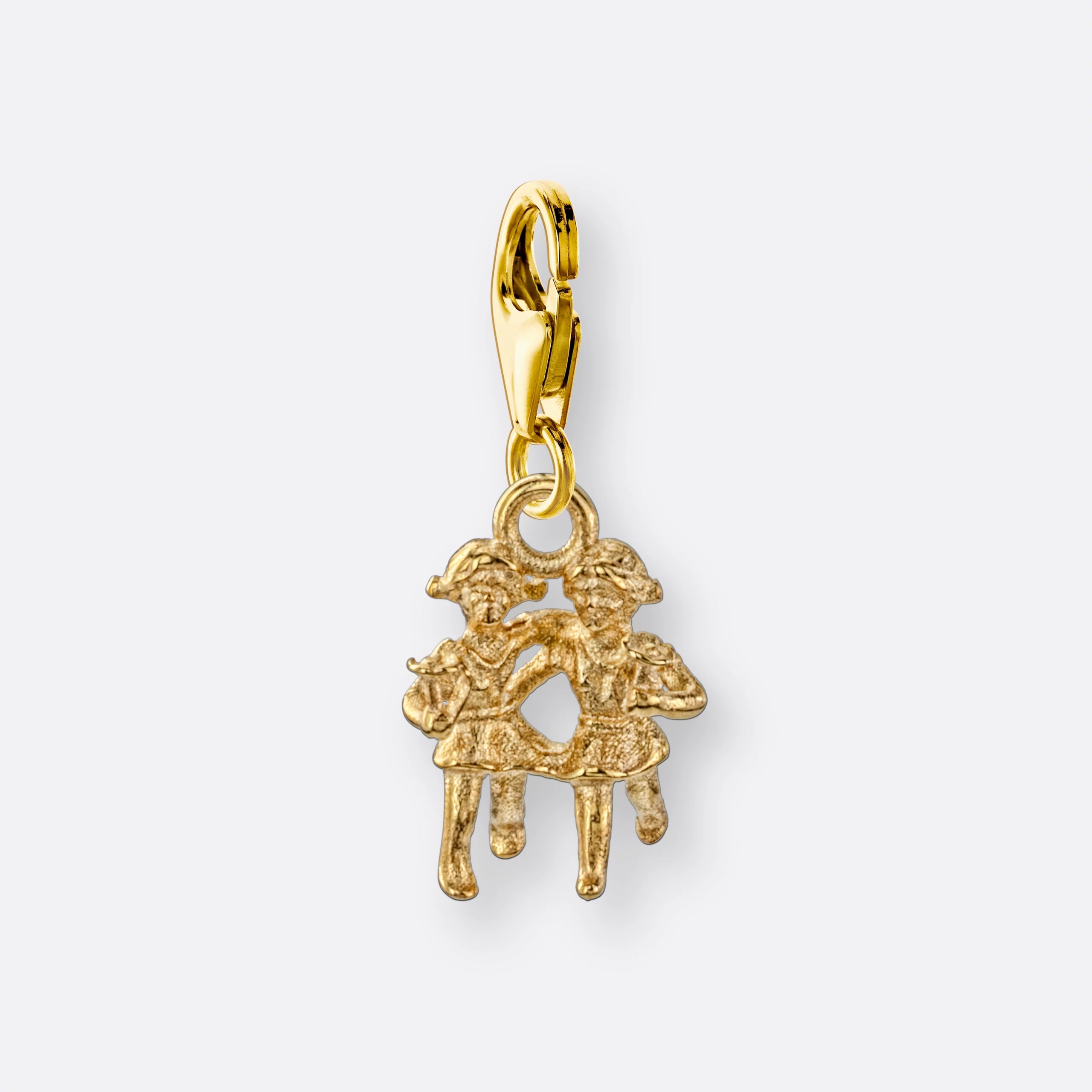 Zwillinge Charm, Anhänger klein, 585er Gold 1 Zwillinge Charm mit Sternzeichen-Anhänger klein, Gold, Vorne