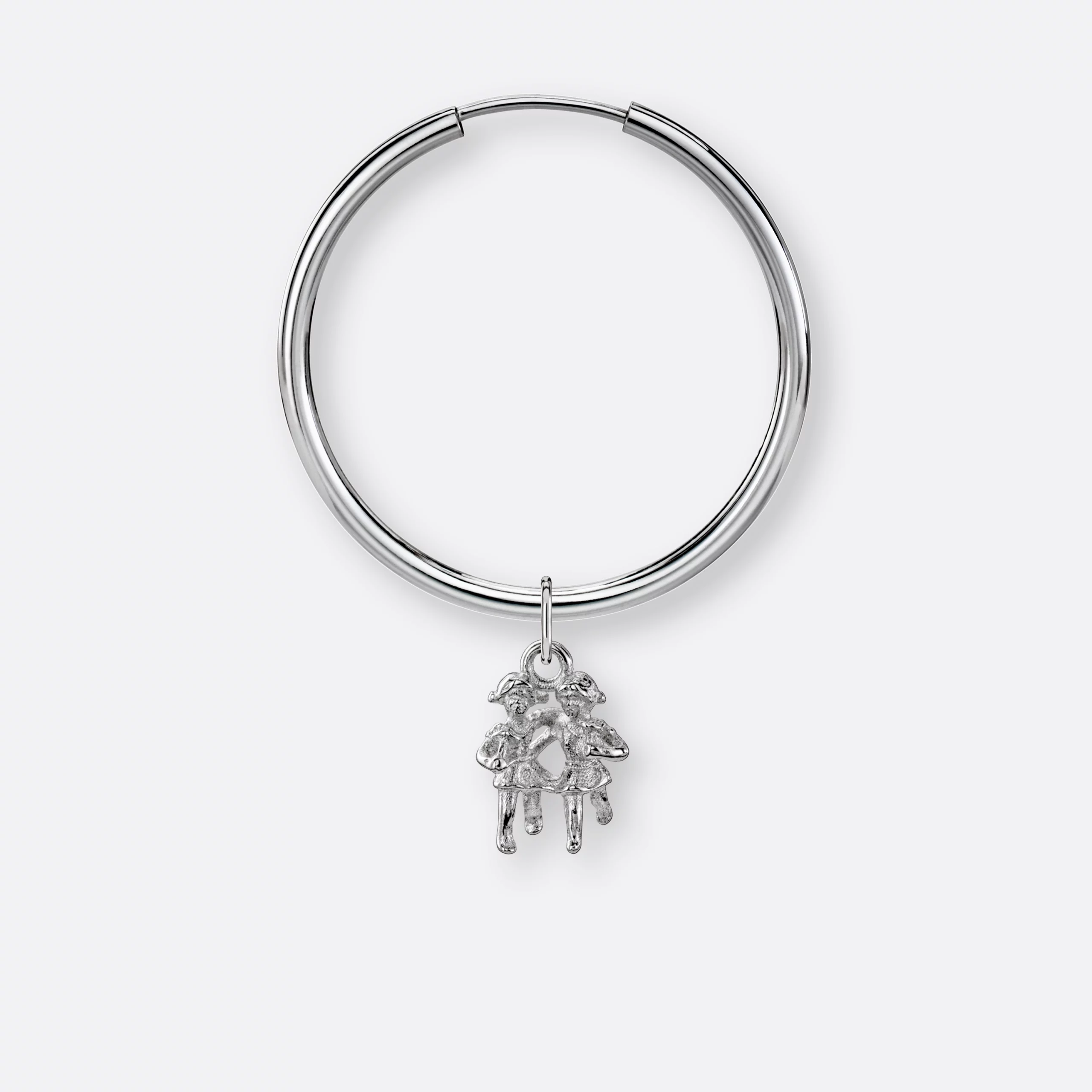 Zwillinge Ohrring, Anhänger klein, 925er Silber 6 Zwillinge Ohrring groß mit Anhänge klein, Silber, Vorne